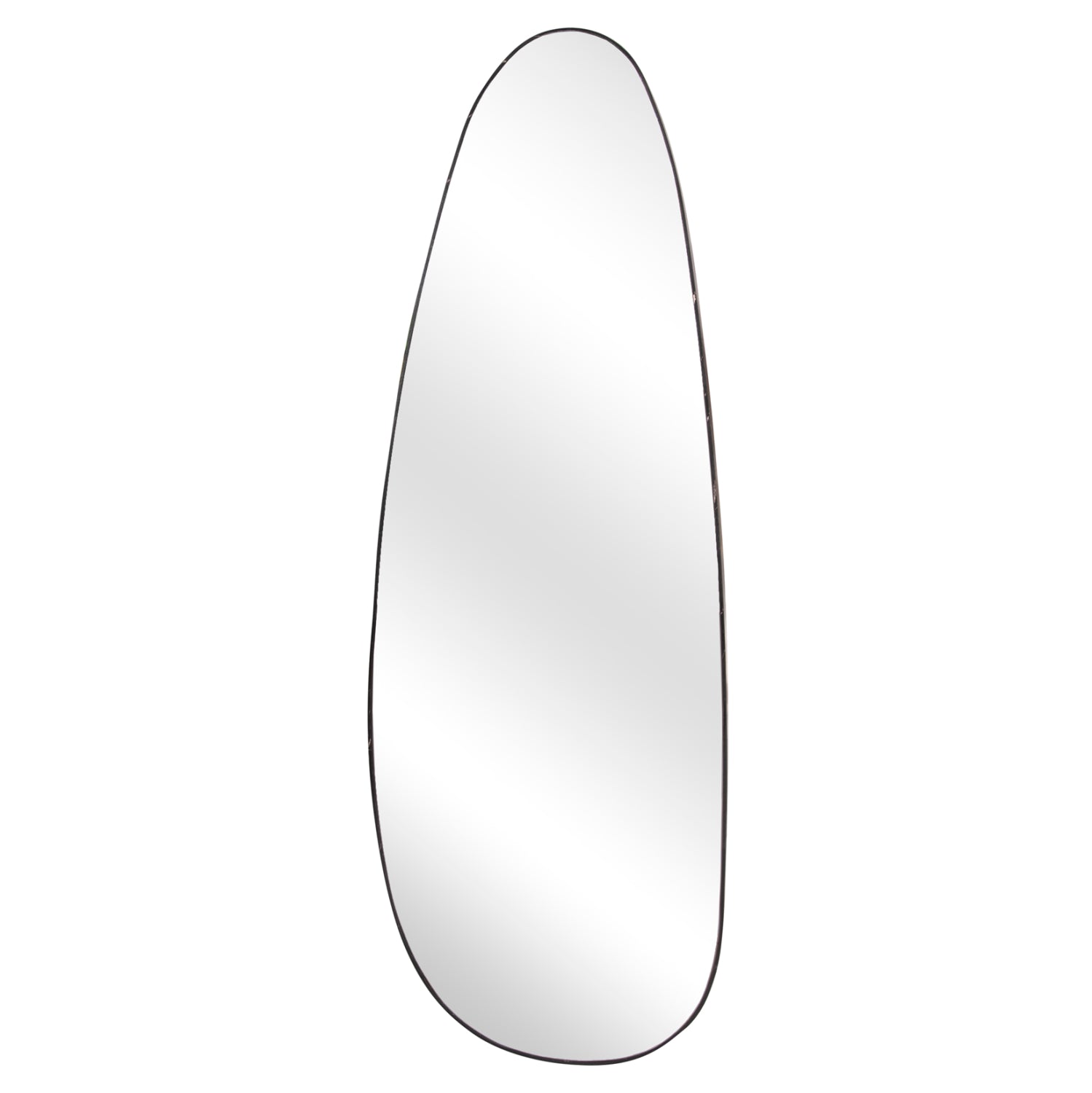 Стенно огледало  CRITHER с МДФ рамка в цвят черен мрамор 49х140см.