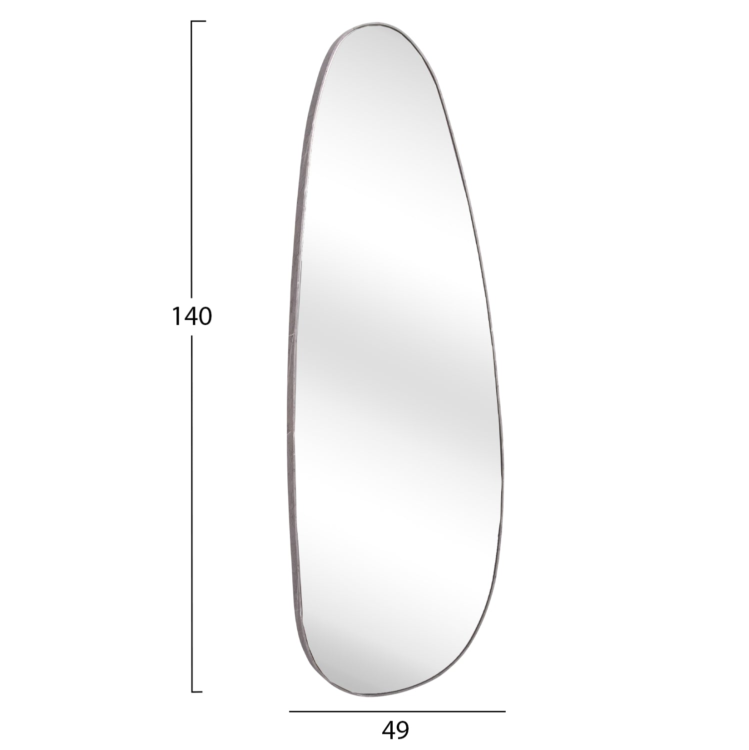 Стенно огледало CRITHER с МДФ рамка  в цват сив мрамор 49х140см.