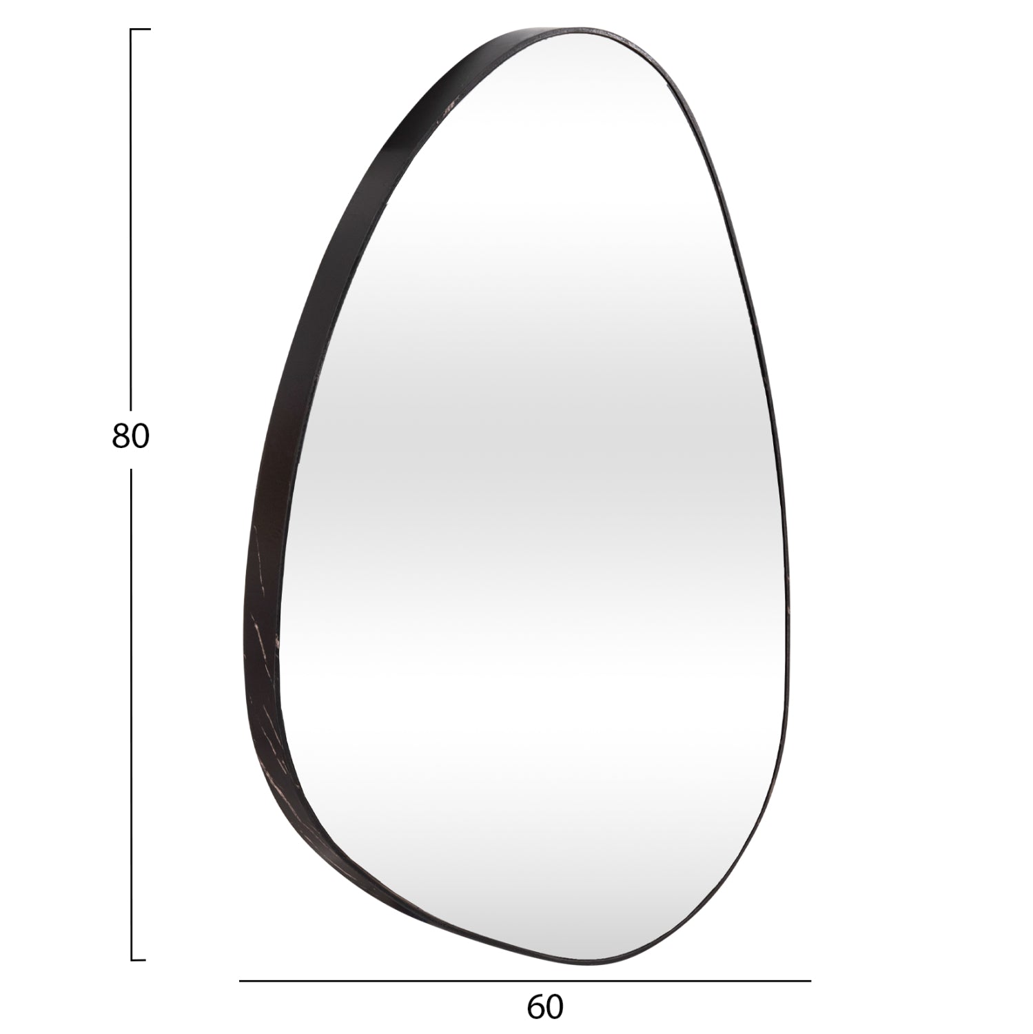 Огледало  IRREGU цвят черен мрамор  60x80
