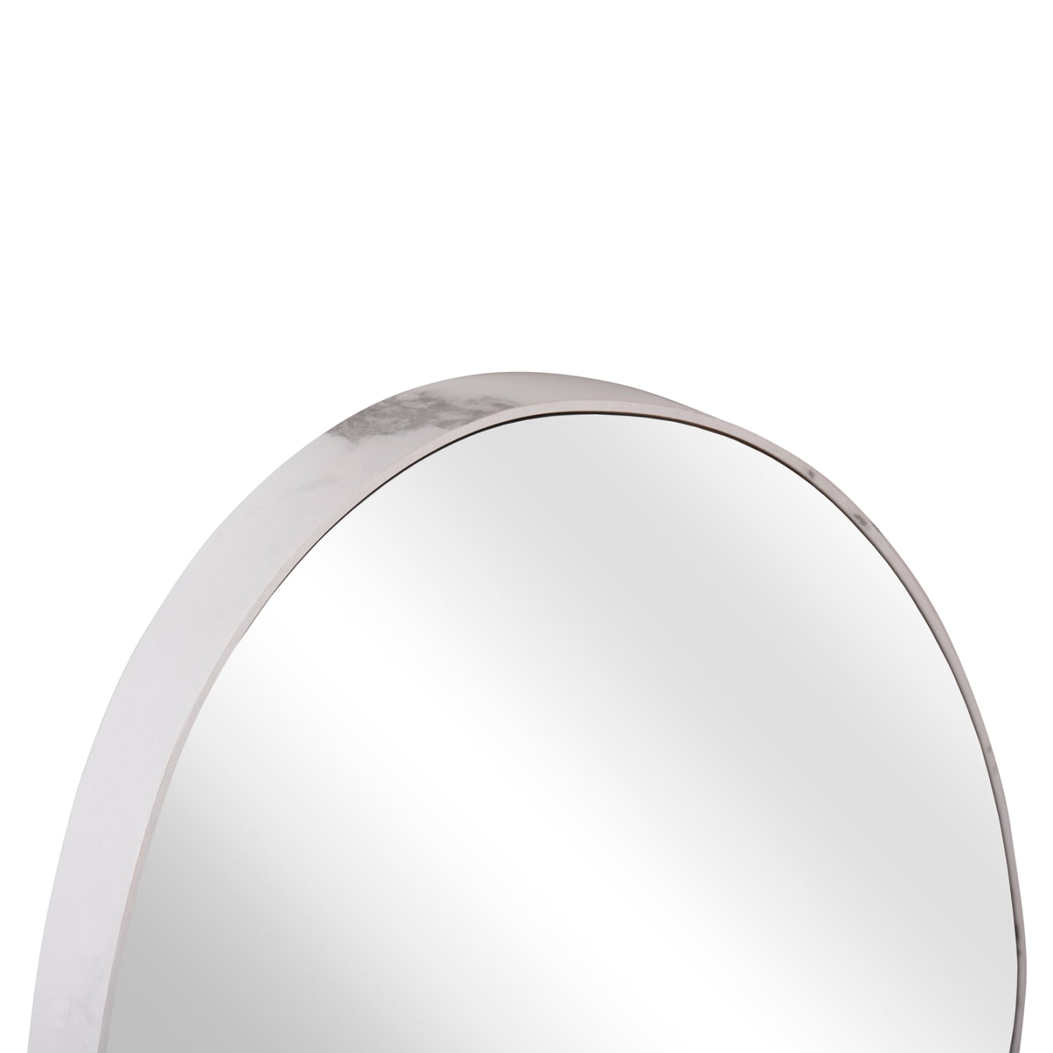 Стенно огледало irregu с mdf рамка в цвят бял мрамор 60x80см