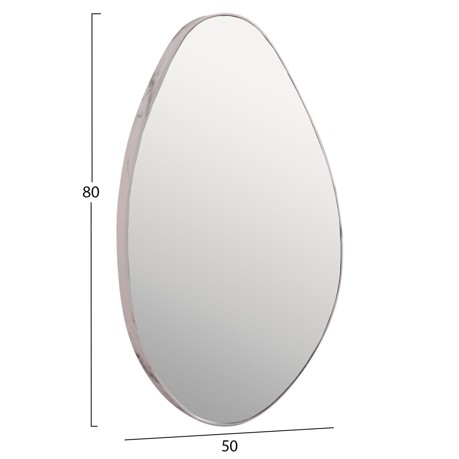 Стенно огледало  4488 бял цвят  50х80см