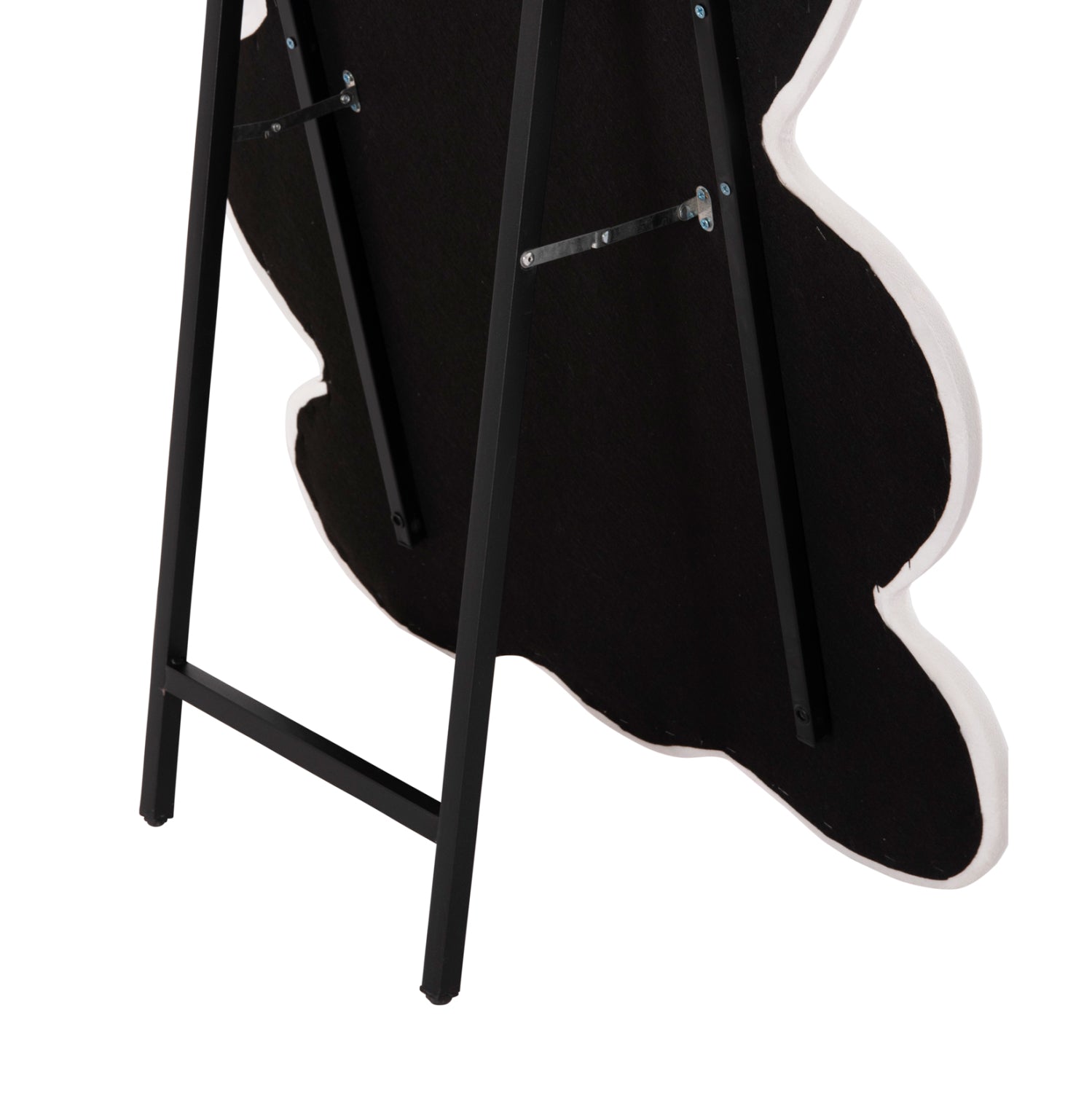 Детско подово огледало зайче с рамка цвят бял-розов