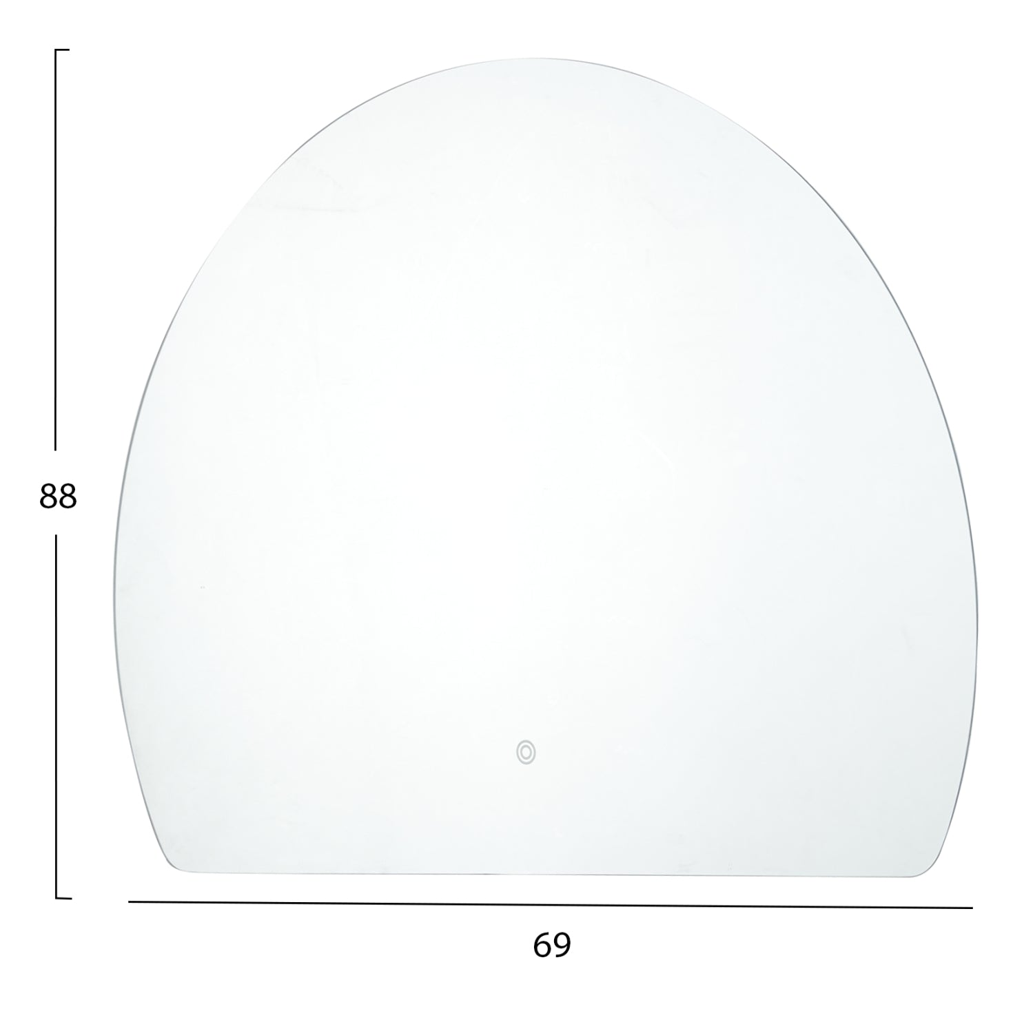 Огледало без рамка с led осветление 89x69см.