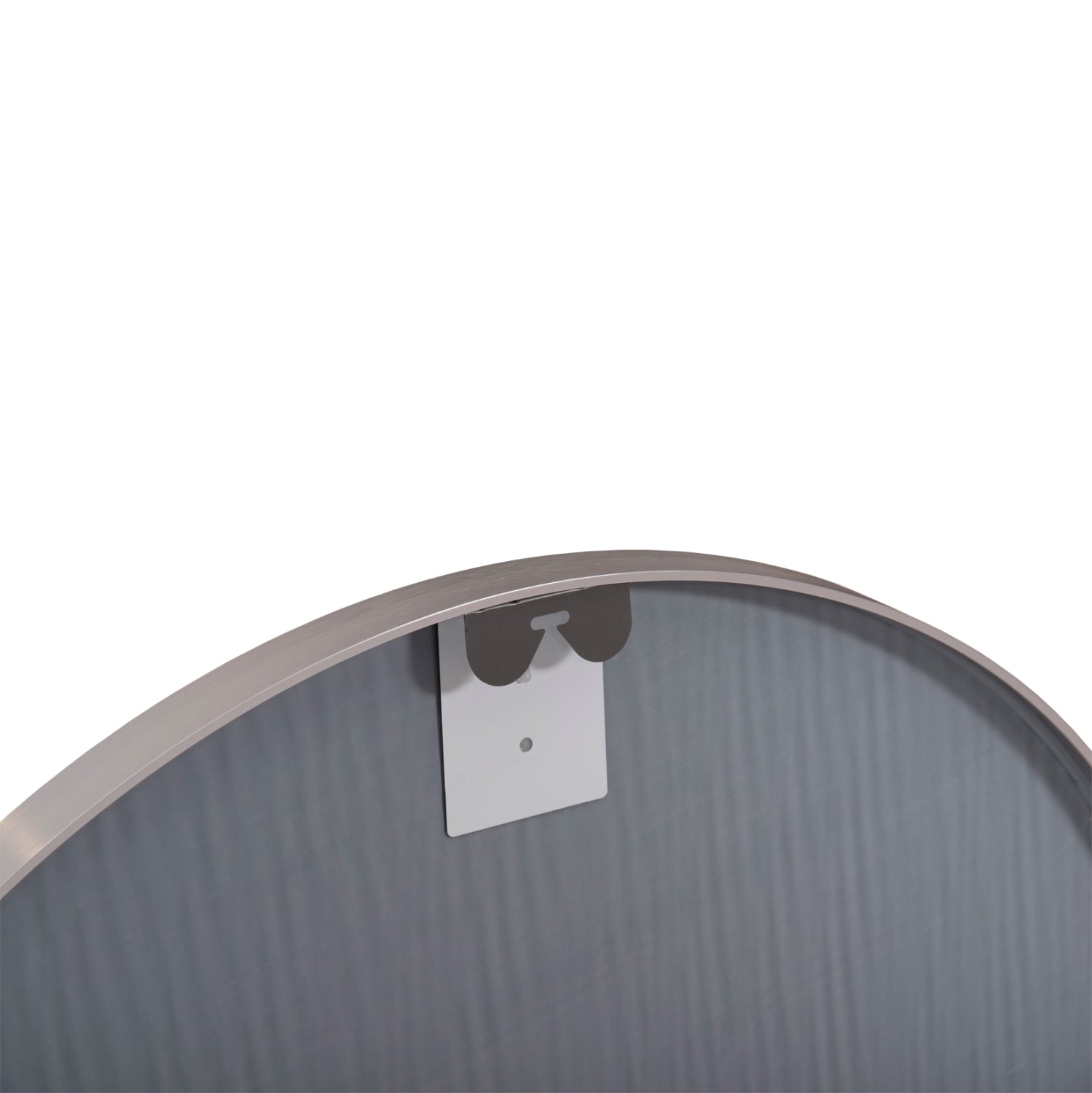 Стенно огледало  ARCHER кръгло алуминиева рамка сребърно φ80см