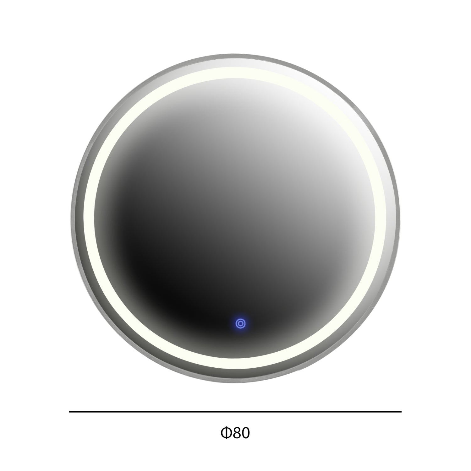 Огледало с led осветление сребрист цвят