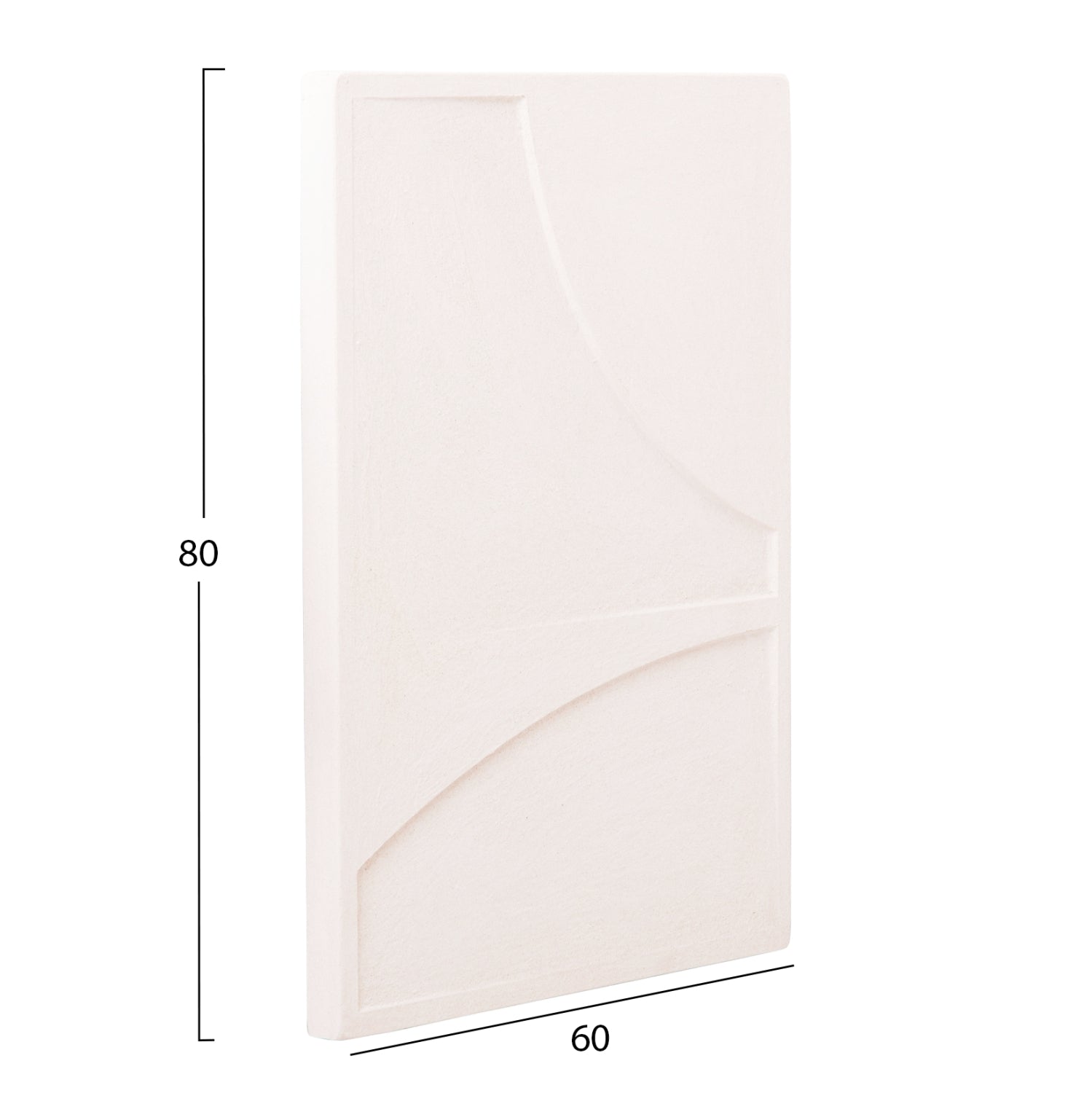 Декорация за стена Санторини бял цвят 60x4x80