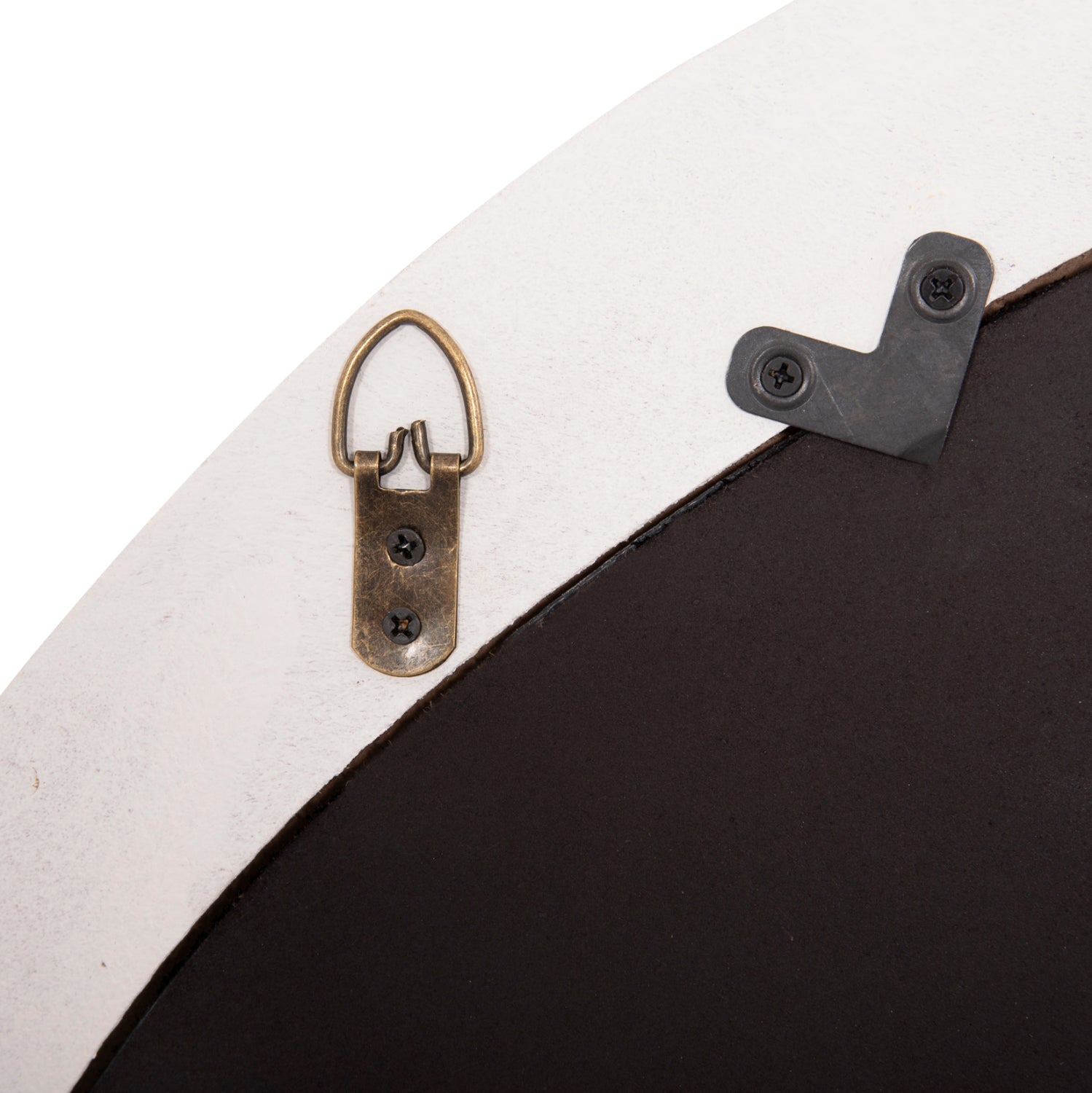 Овално стенно огледало от серията  SANTORINI mdf, в цвят „мръснобял“, 90x3.2x60см