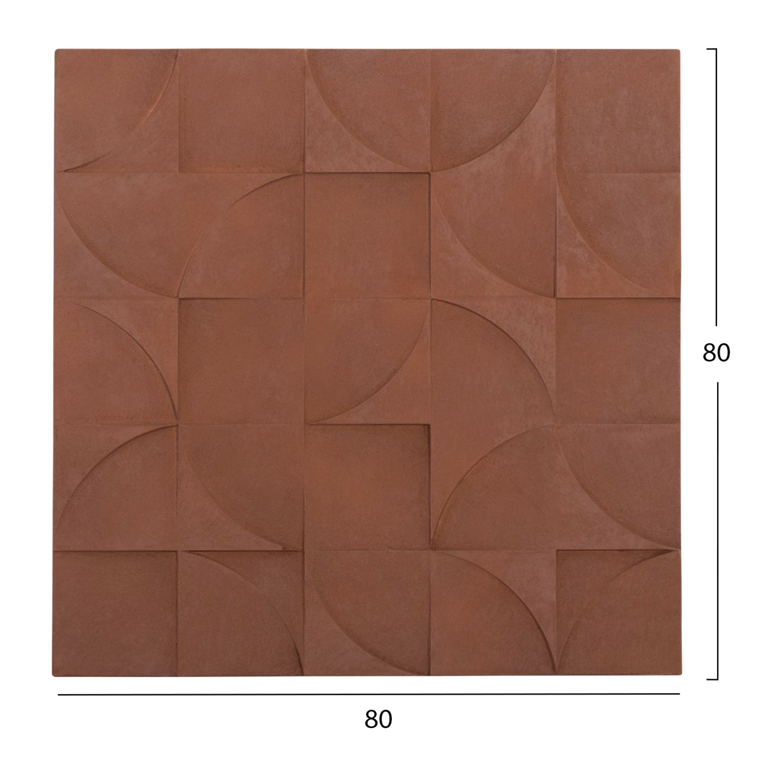 Декорация за стена SANTORINI  кафяв цвят  80x5x80