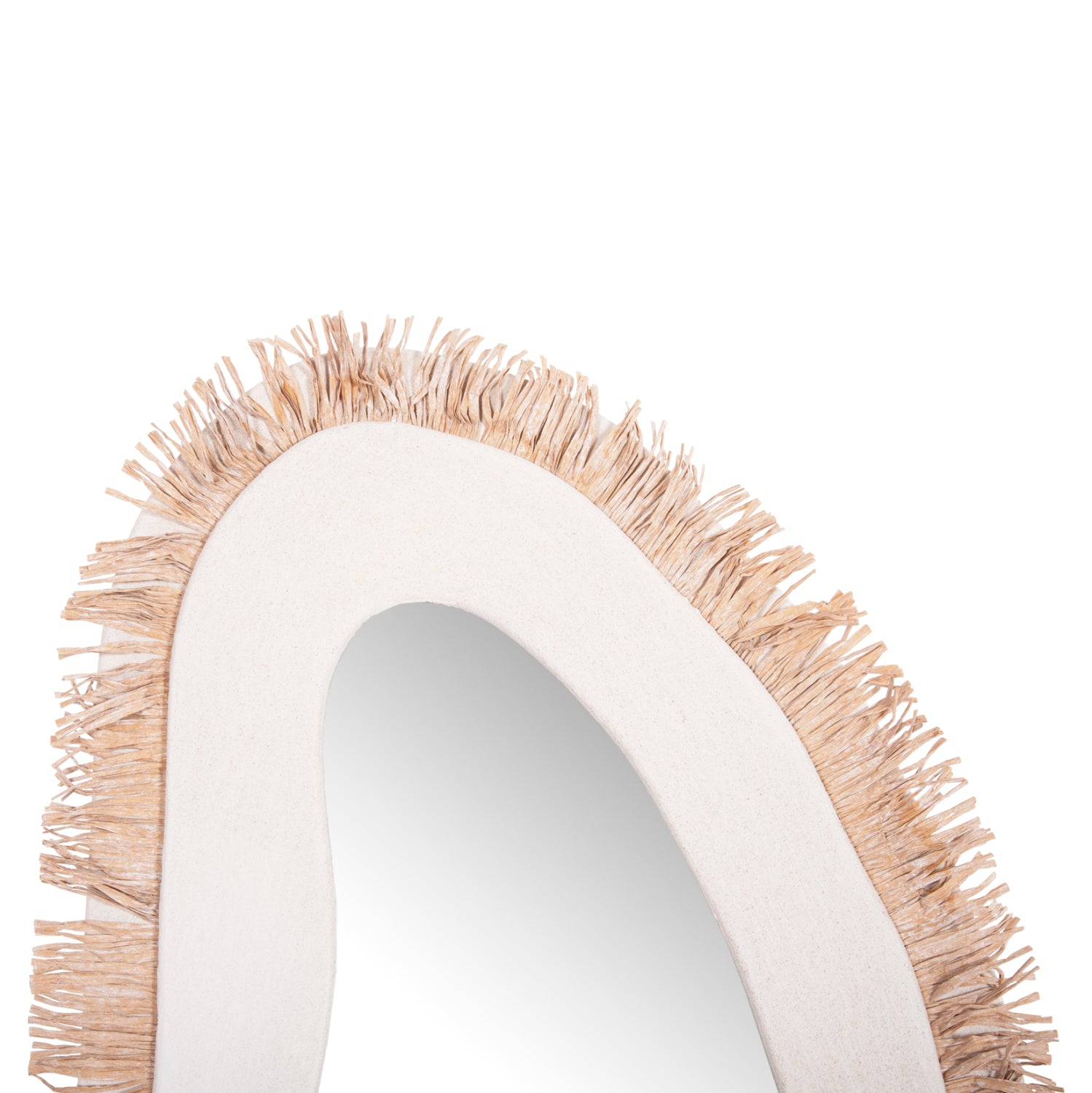 Огледало SANTORINI цвят бял-натурал 63x1,8x120