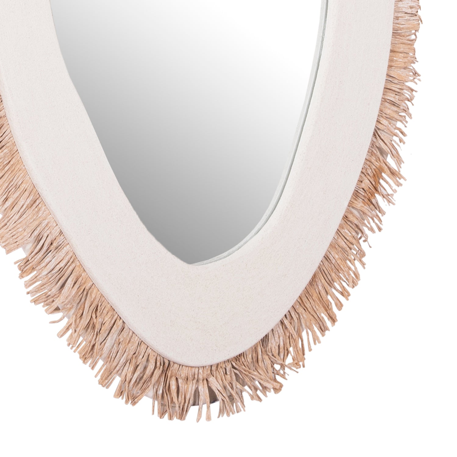 Огледало SANTORINI цвят бял-натурал 63x1,8x120