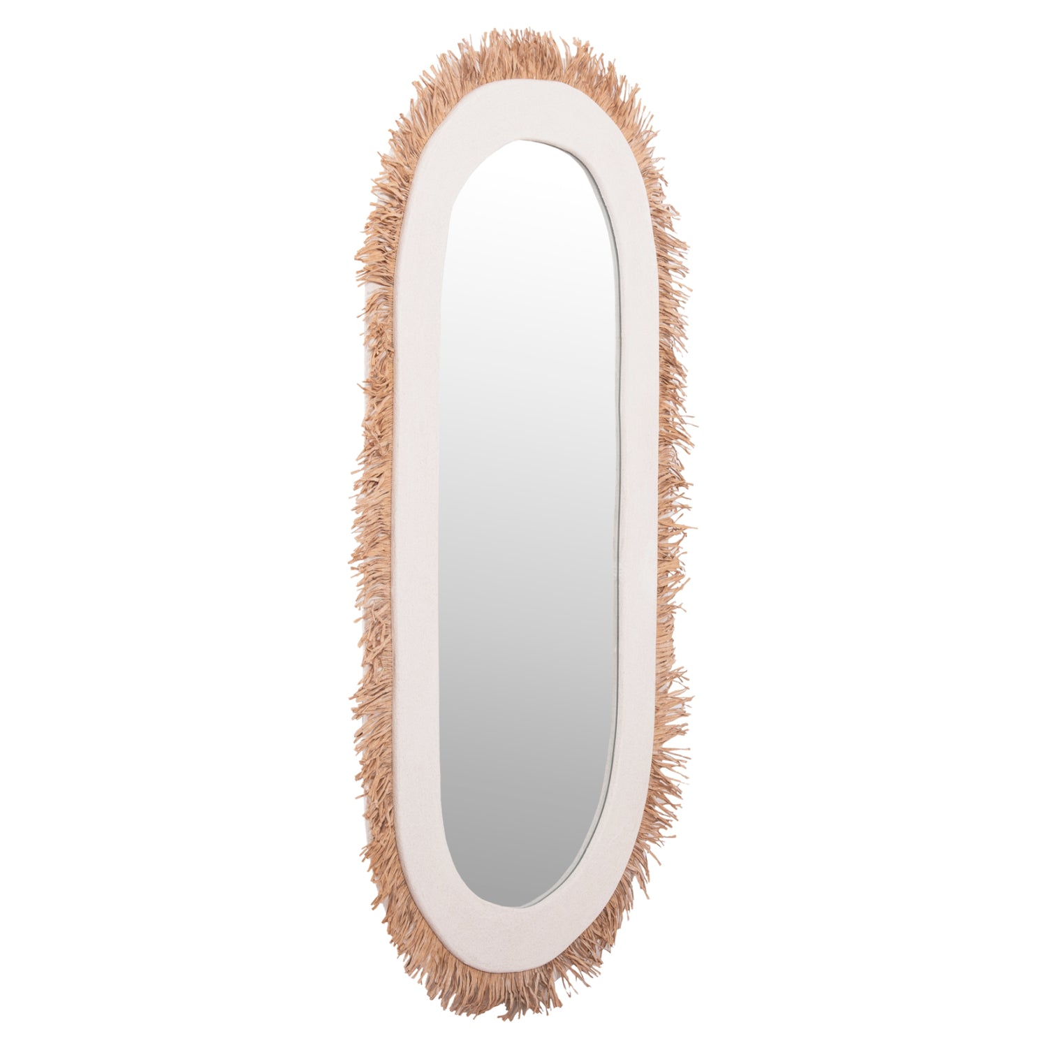 Огледало SANTORINI  цвят бял-натурал 61x1,8x120