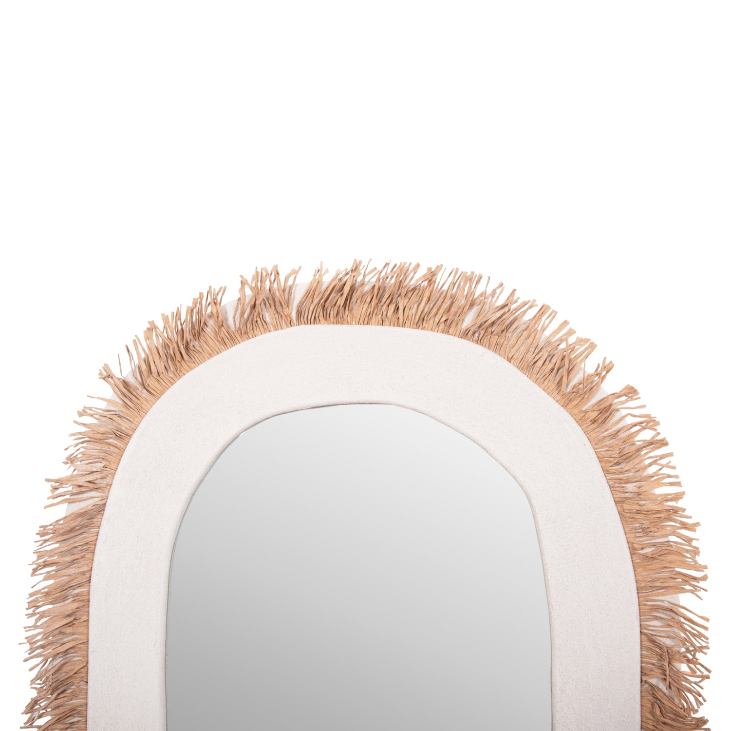 Огледало SANTORINI  цвят бял-натурал 61x1,8x120