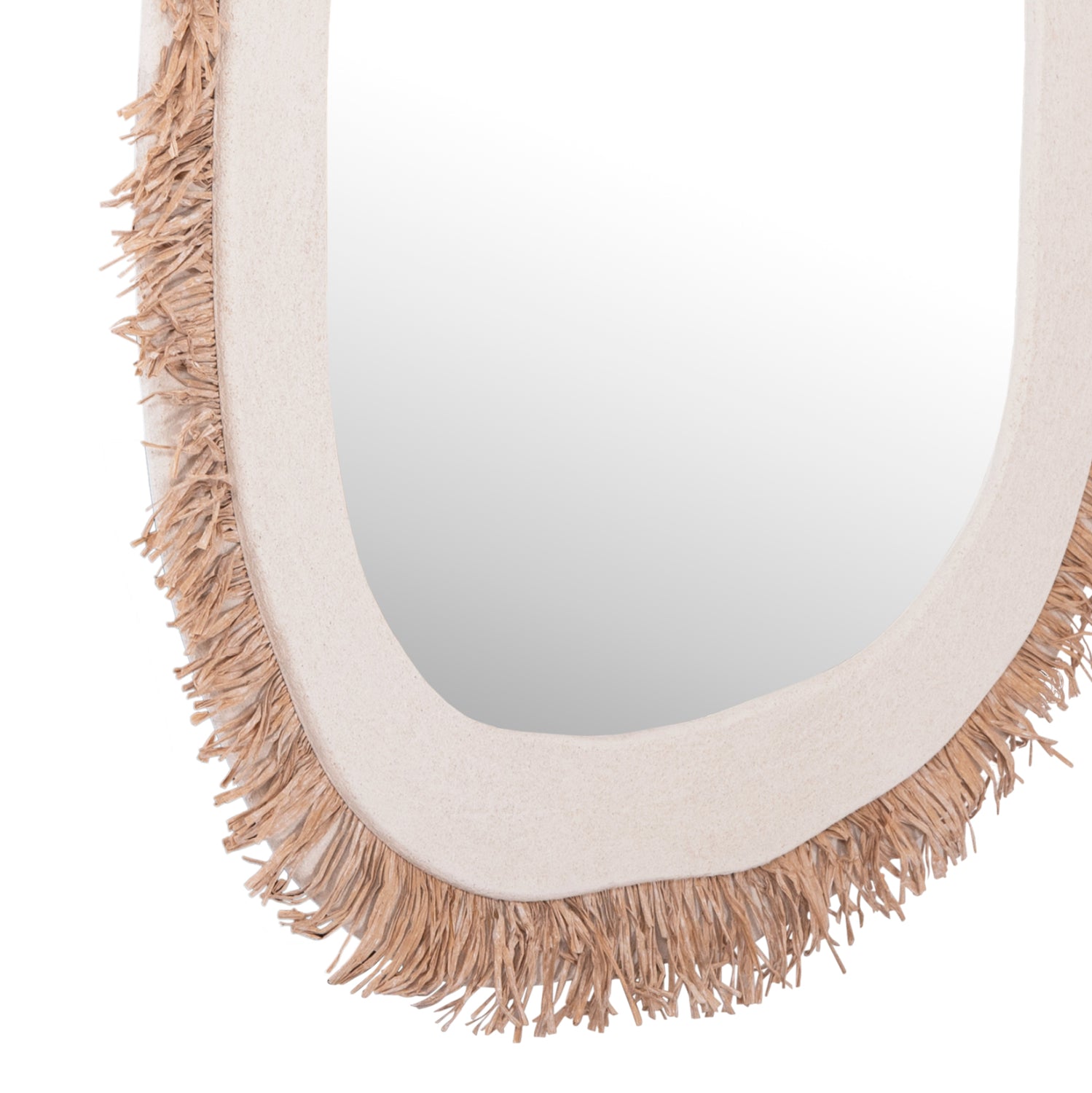 Огледало SANTORINI цвят бял-натурал  78x1,8x78