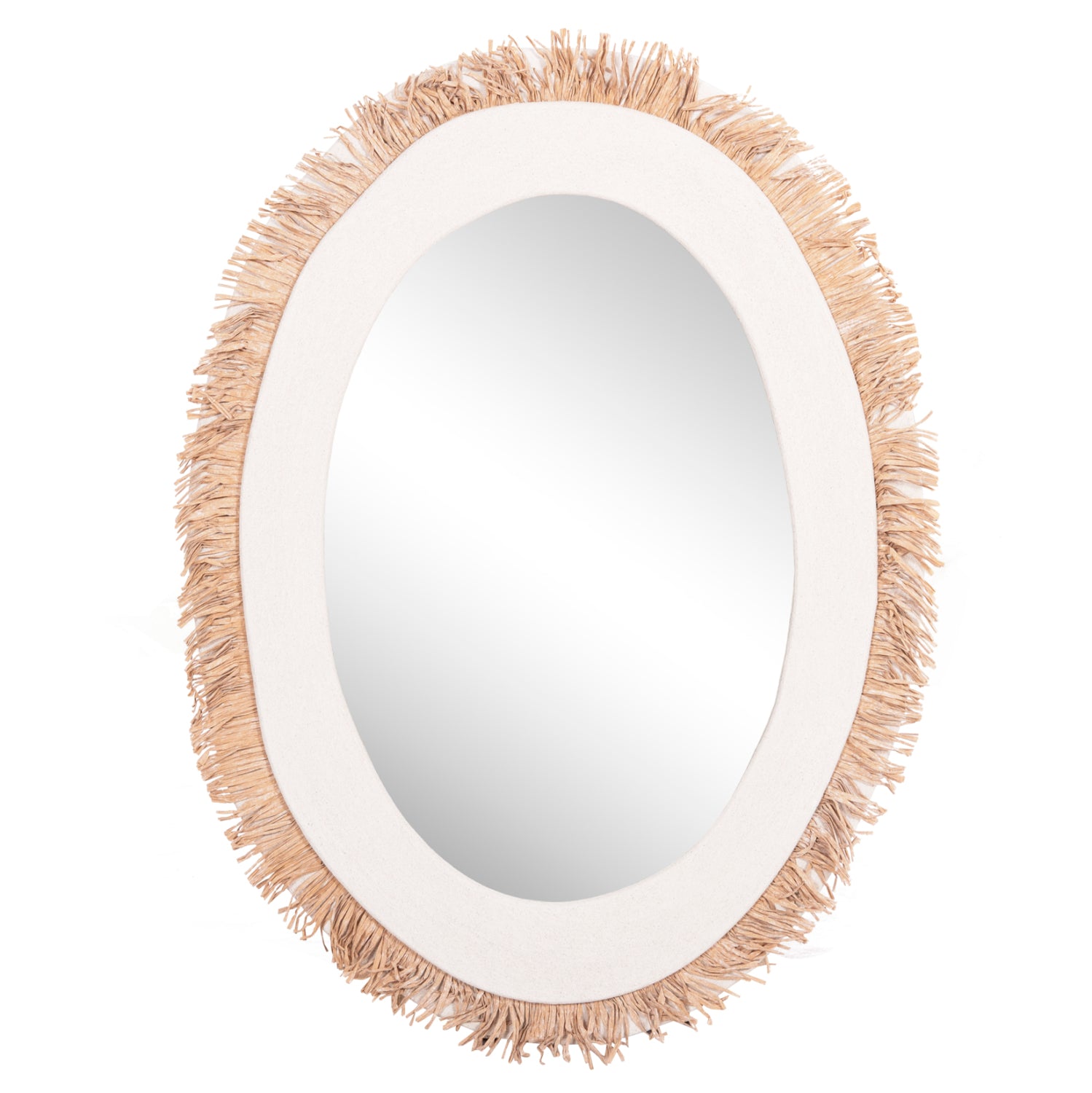 Огледало SANTORINI 60x2x80 цвят бял-натурал