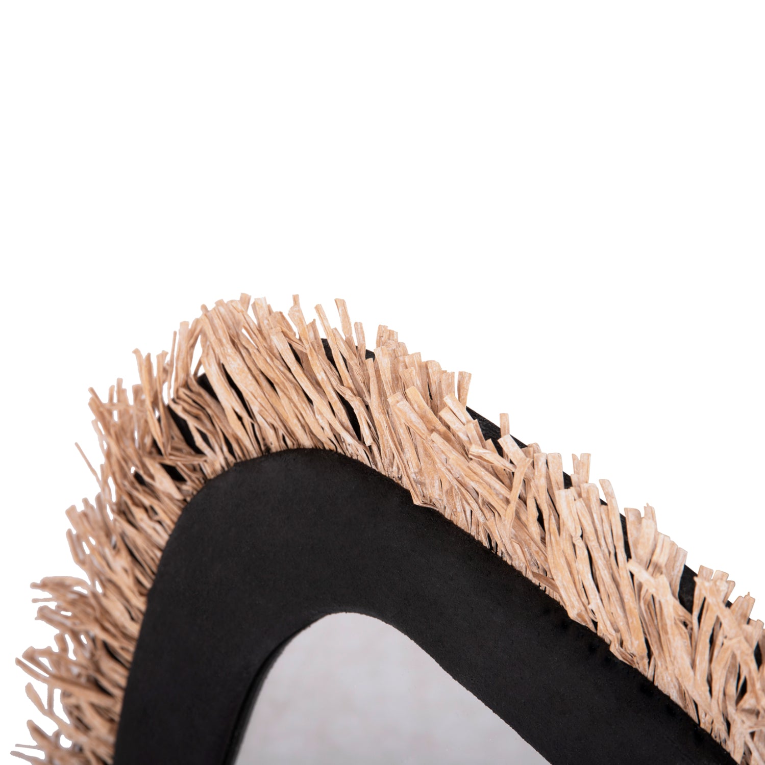 Огледало SANTORINI цвят черен-бежов натурал  80x1.8x60см