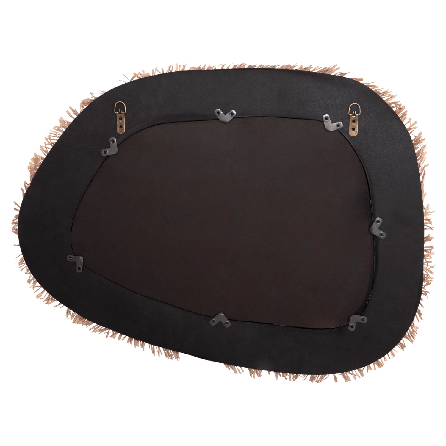 Огледало SANTORINI цвят черен-бежов натурал  80x1.8x60см