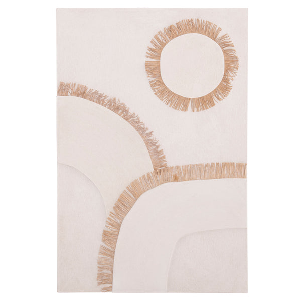 Декорация за стена SANTORINI  цвят бял-натурал  80x4,5x120