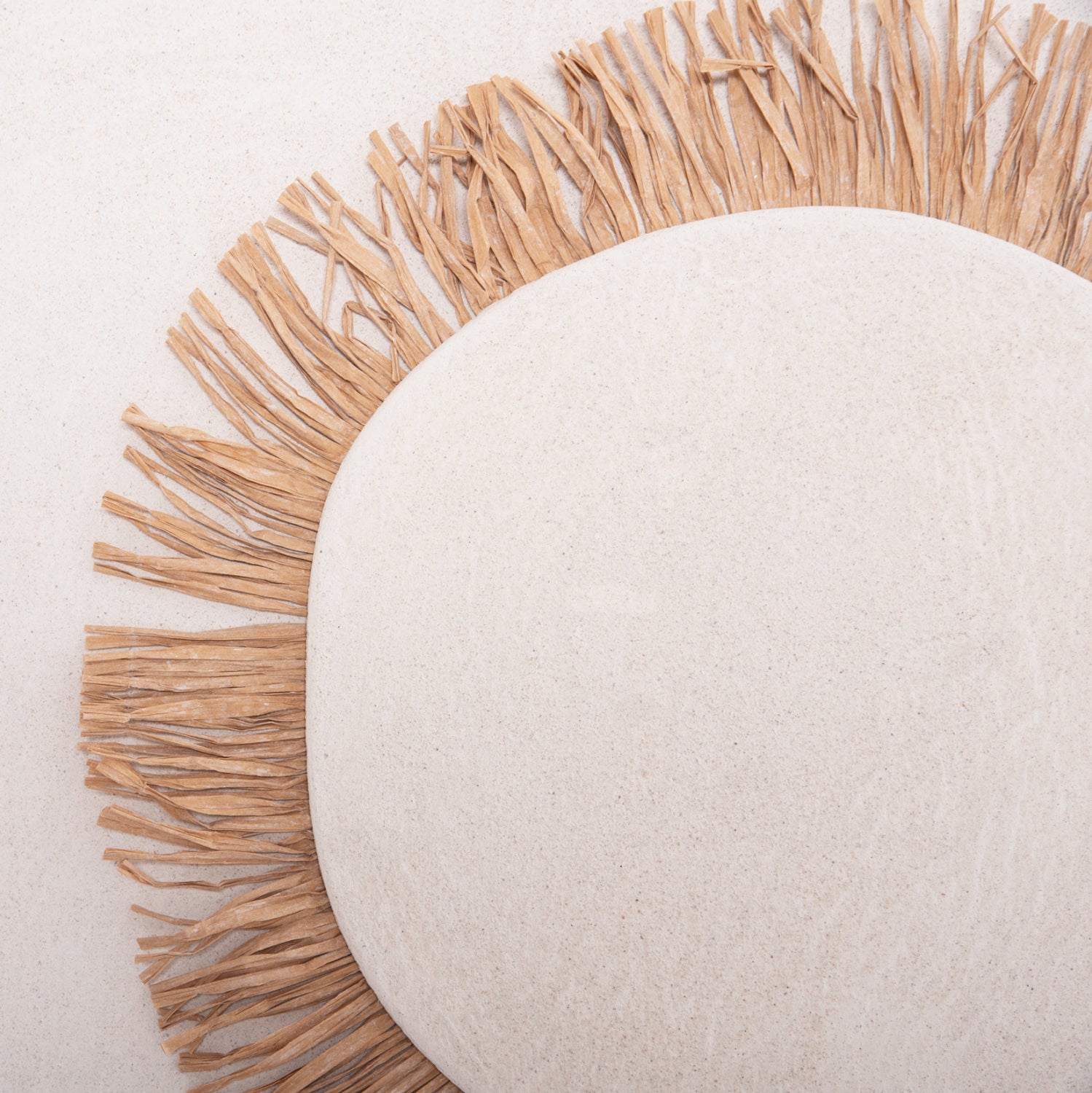 Декорация за стена Санторини цвят бял-натурал  80x4,5x120