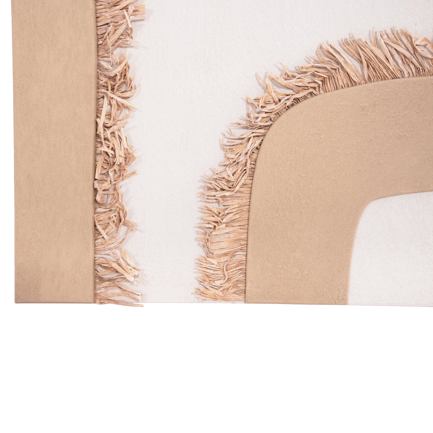 Декорация за стена Санторини цвят бял-натурал 60x4,5x80