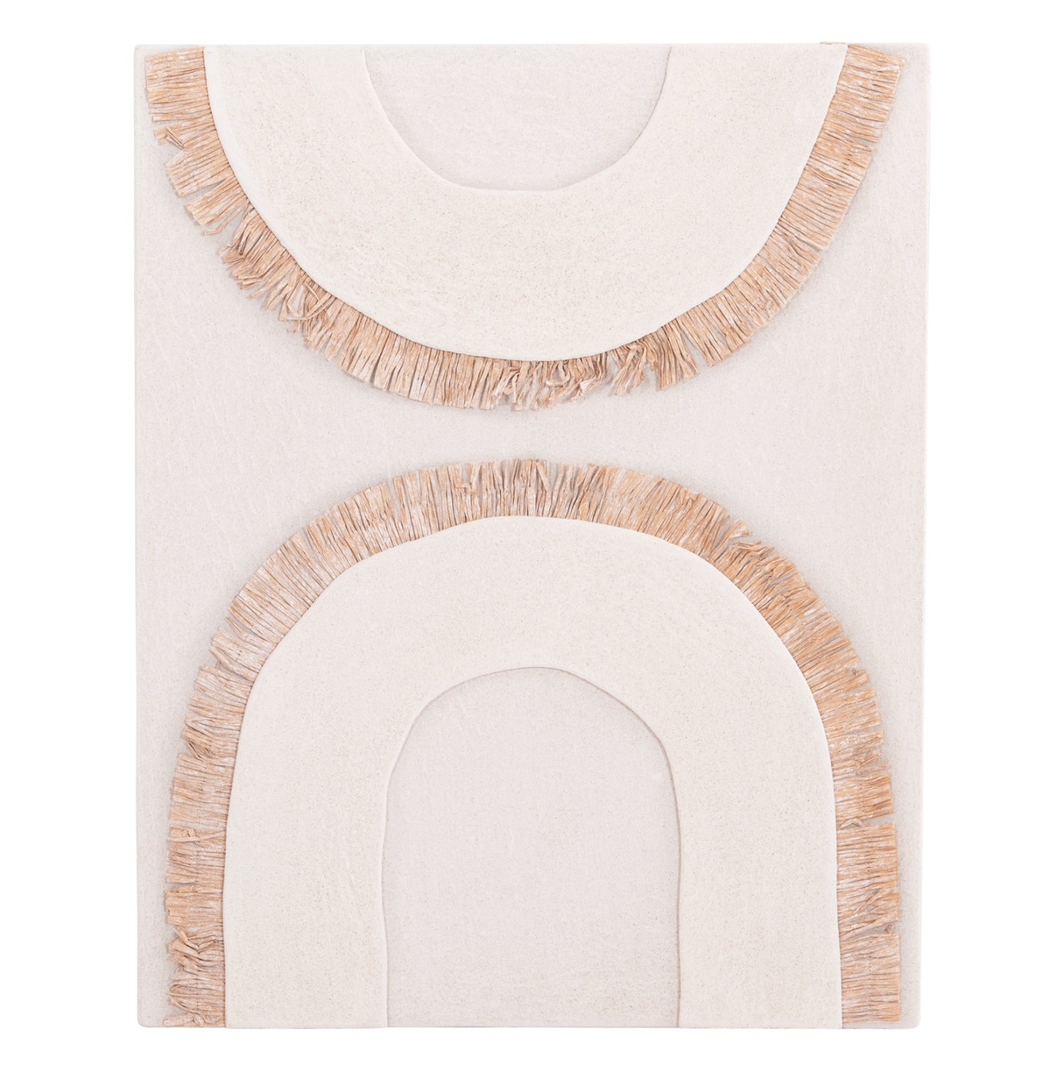 Декорация за стена Санторини цвят бял-натурал 48x4,5x60