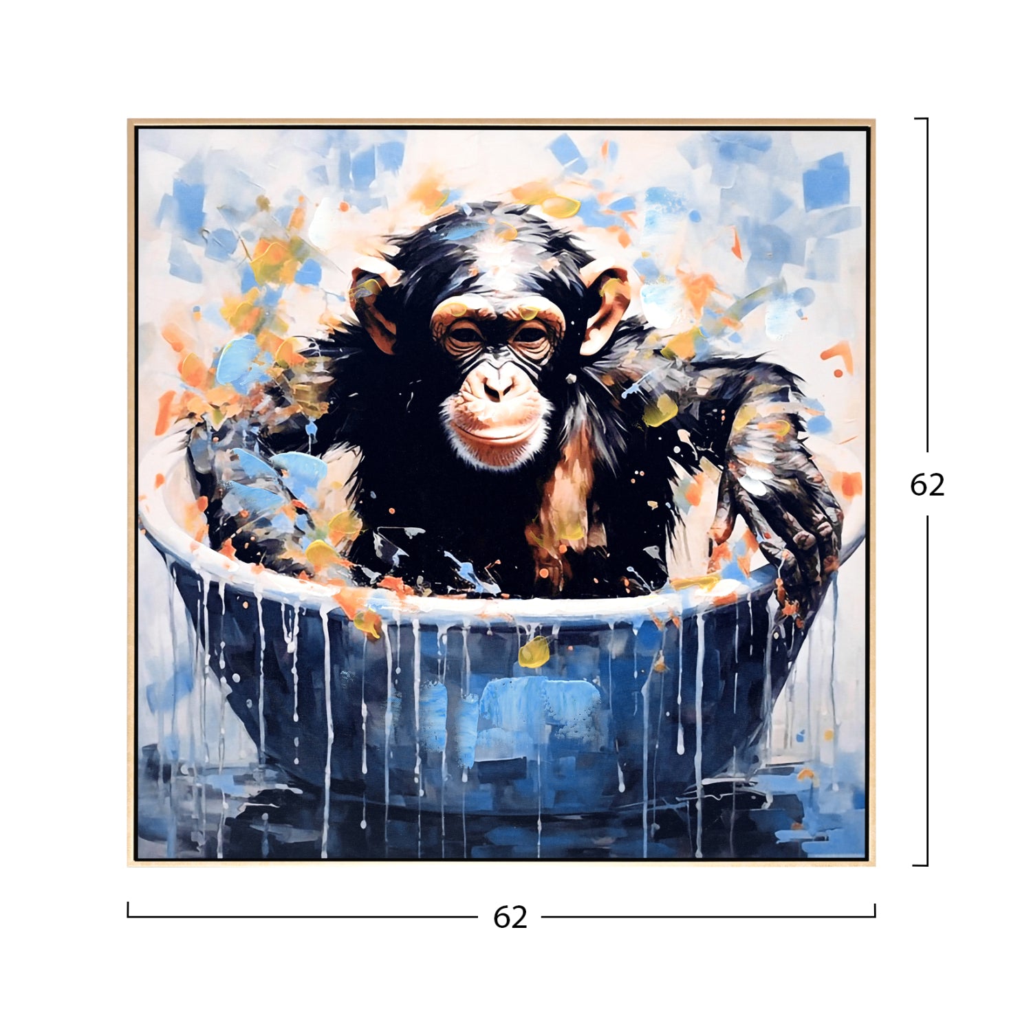 Картина SIMIA с бежова рамка  62x4,5x62