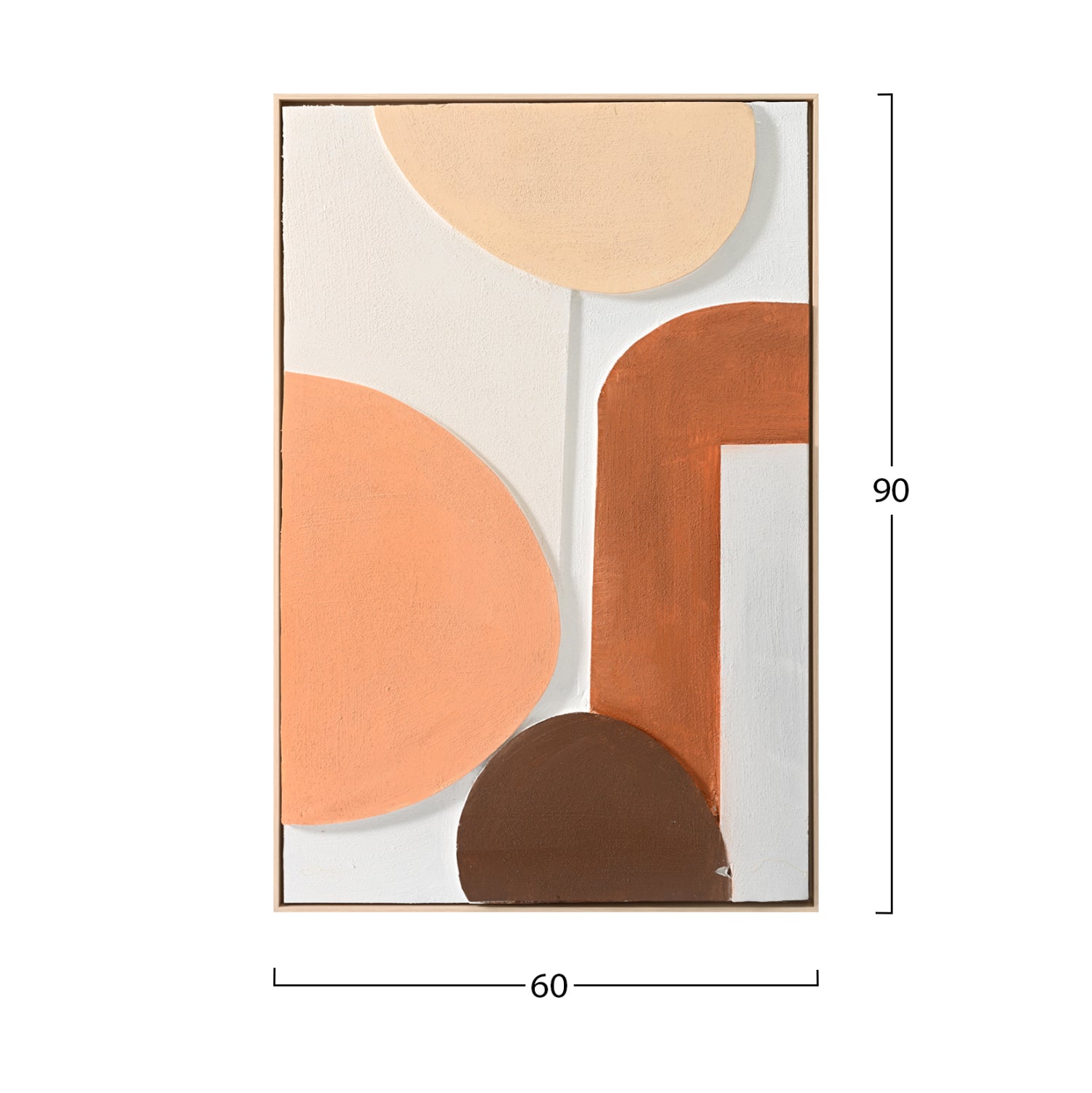 3d картина  FLUO цвят бежов-кафяв 60x4,5Χ90