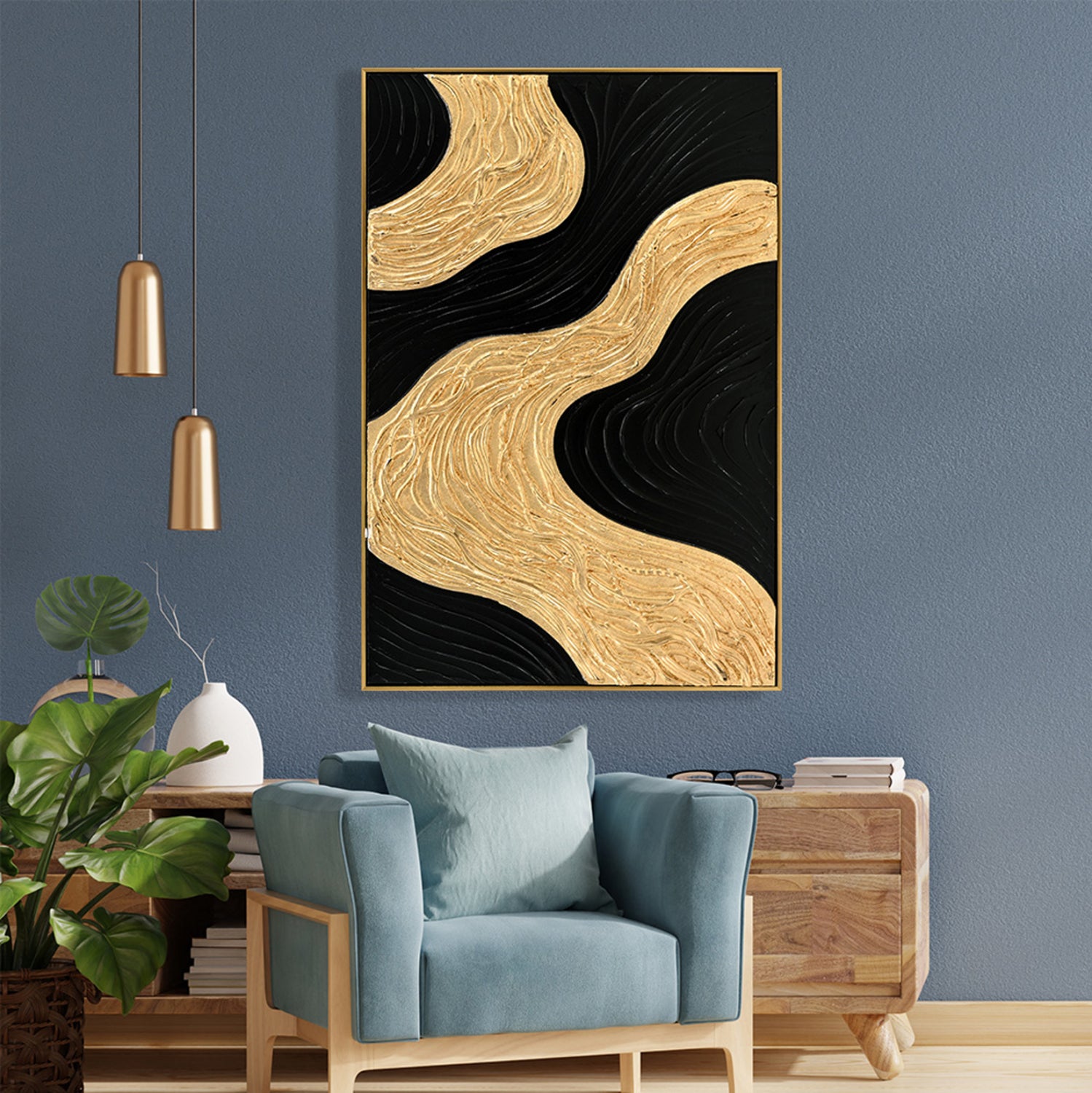 3d картина стенна с бежова рамка 62x4,5Χ92