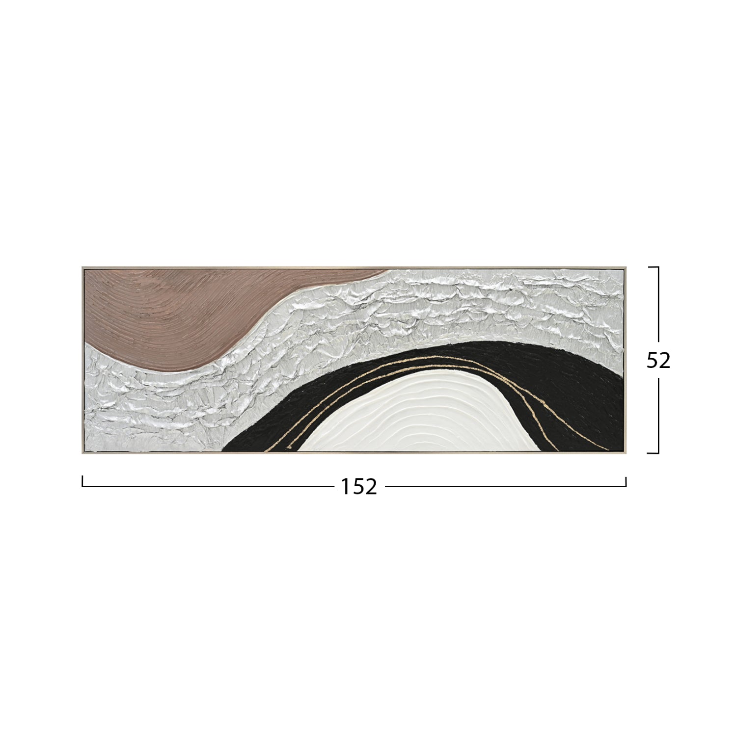 Картина абстрактна с бежова рамка 152x4.5x52