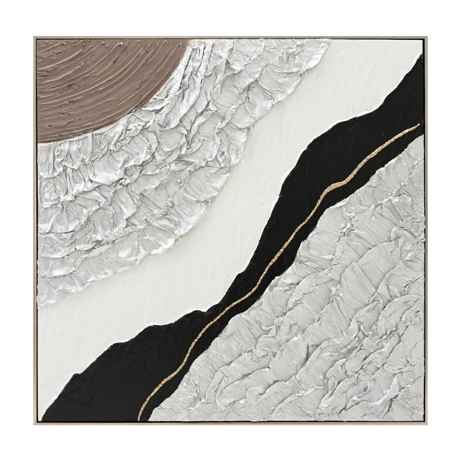 Картина абстрактна с бежова рамка  82x4.5x82см