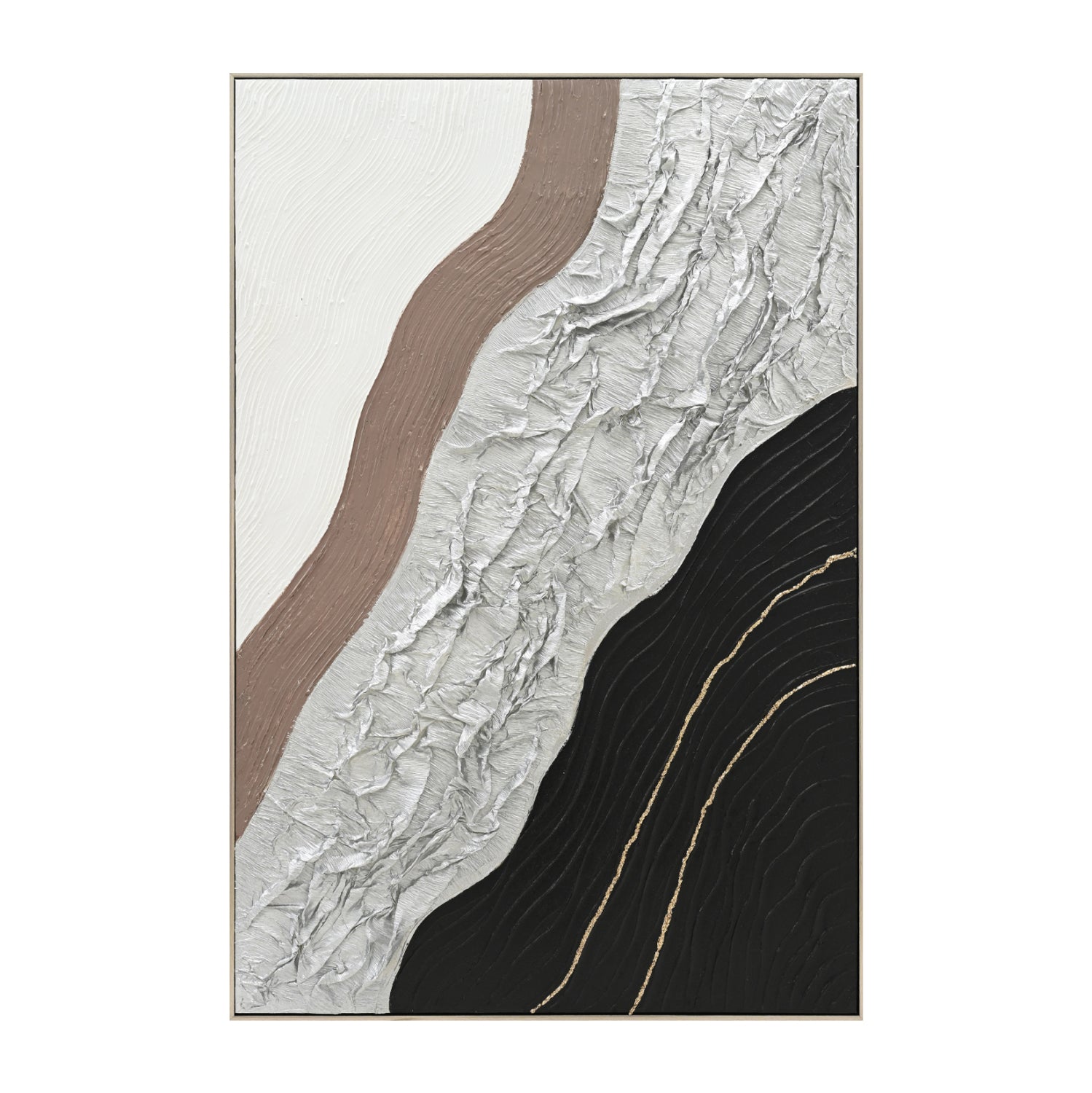 Картина  ABSTRACT с бежова рамка 82x4.5x122см