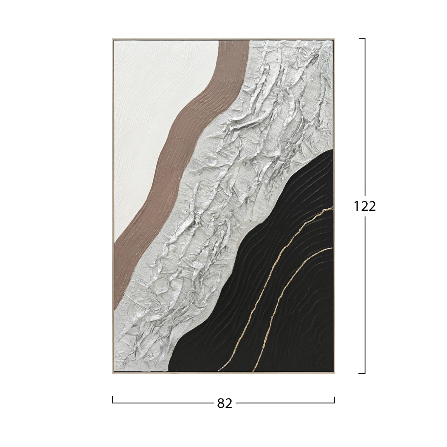 Картина  ABSTRACT с бежова рамка 82x4.5x122см