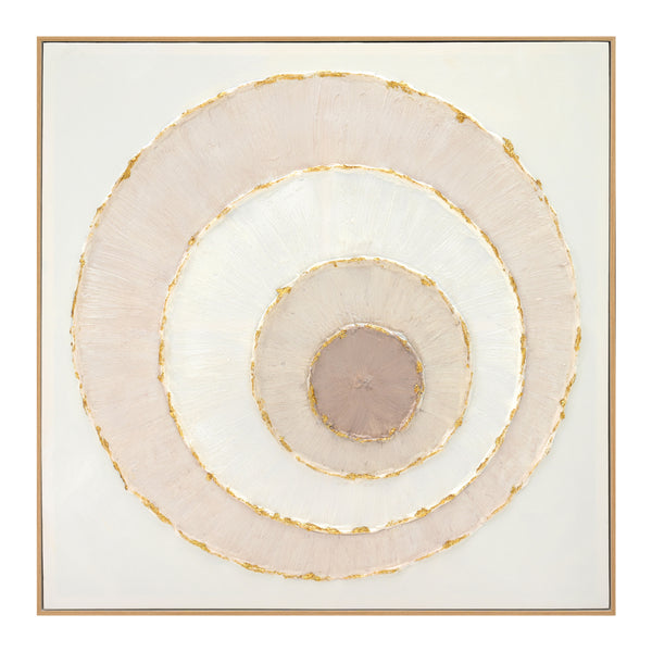 Картина с бежова рамка кръгове 82x4.5x82см.