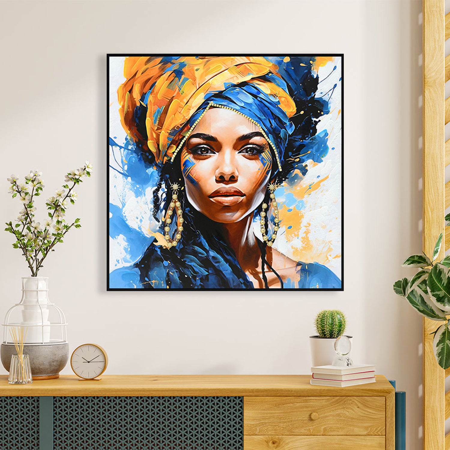 Картина ONNANOKO с черна рамка 82x4,5x82