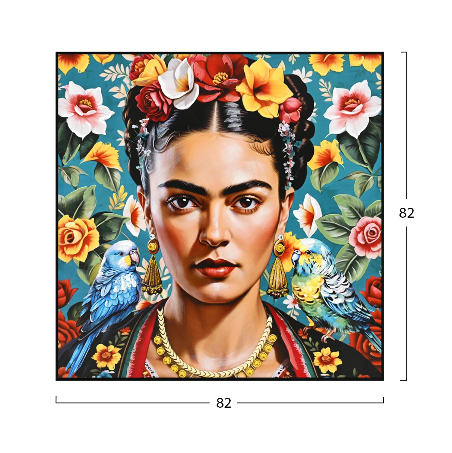 Картина принт с черна рамка върху платно  82x4.5x82см