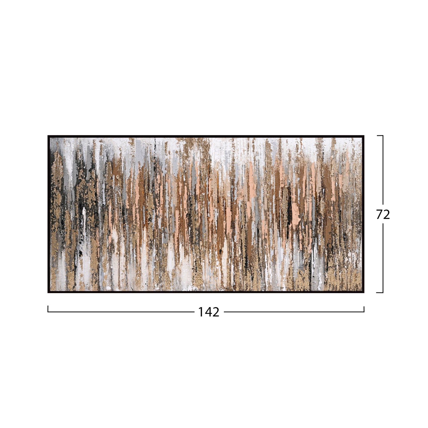 Картина стенна в черна рамка   82x4.5X82см.