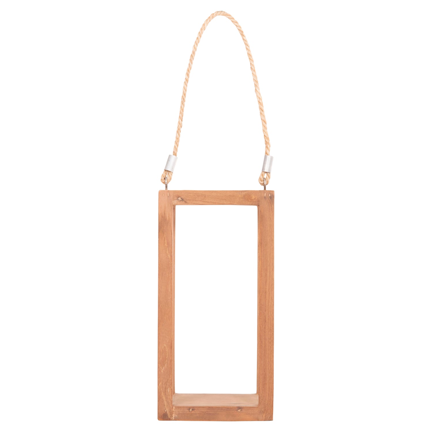 Декоративен настолен фенер FENT тиково дърво 15х15х30-53см