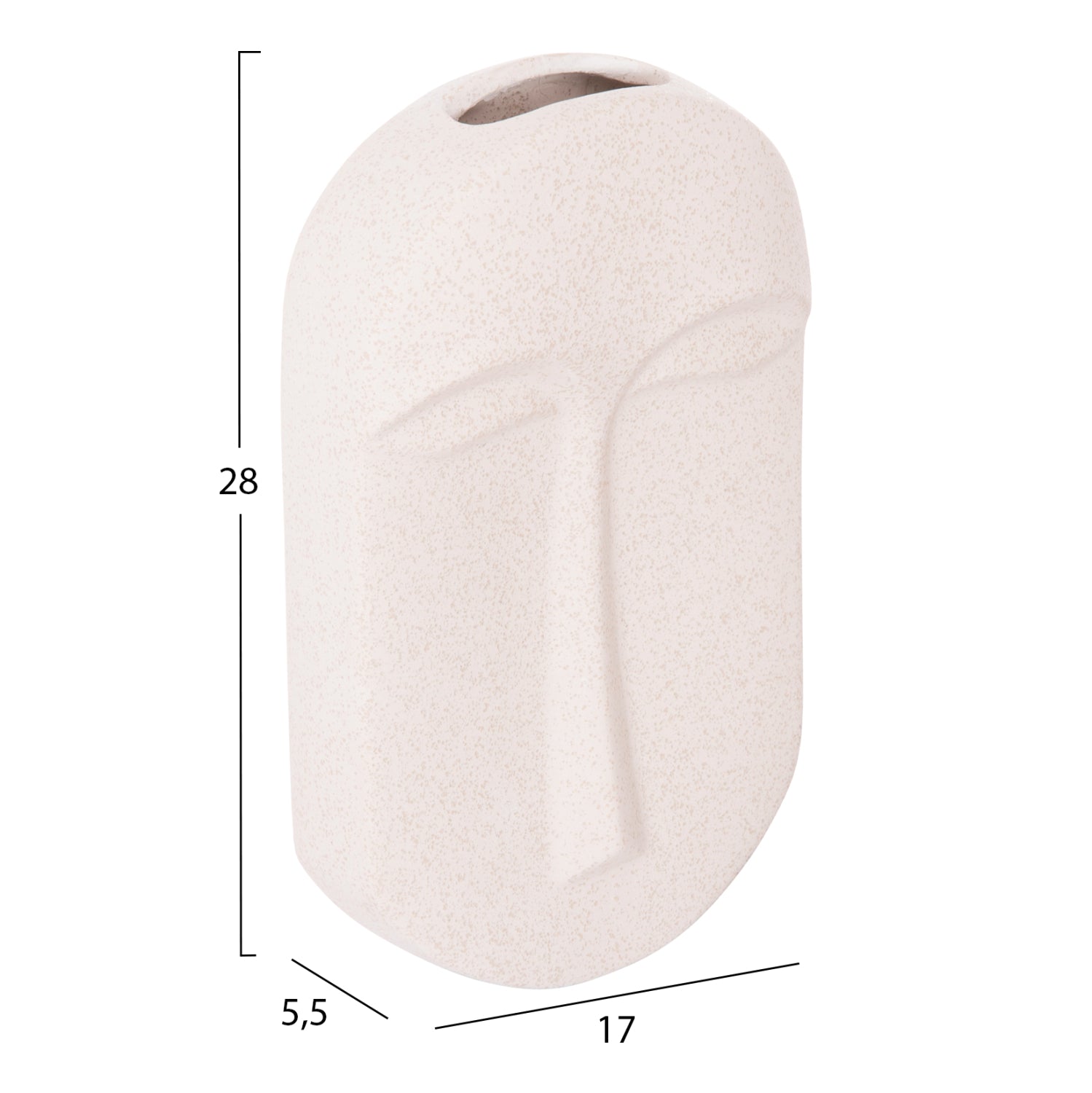 Декорация за маса  цвят бял-светло сив 17x5.5x28