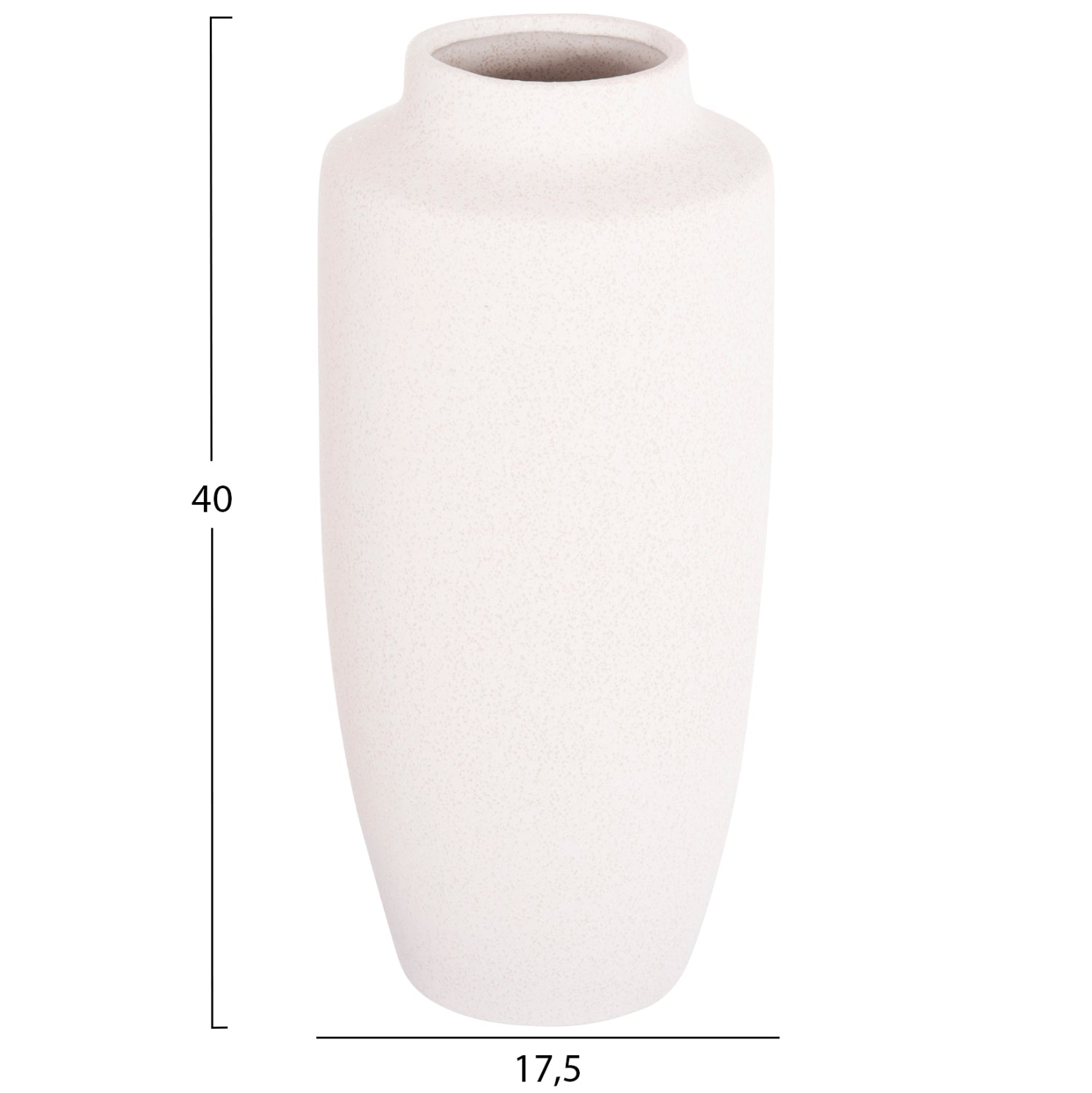 Керамична декоративна ваза за маса Galad крем φ17.5x40hcm