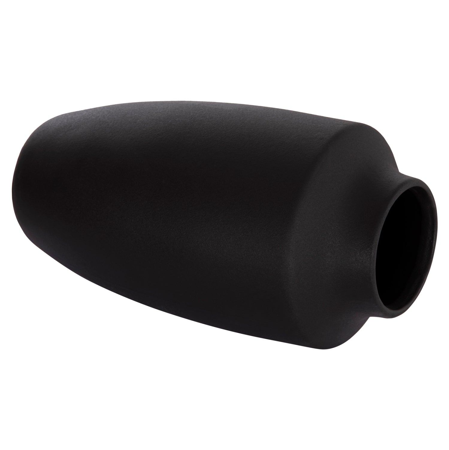 Керамична декоративна ваза за плот, galad, черна матова, φ16x32hсм