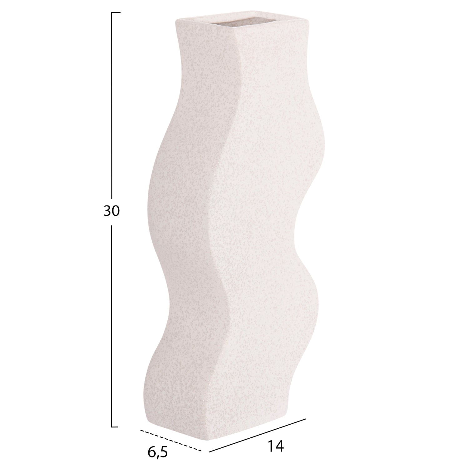 Керамична декоративна плоча за маса SEBOR кремава, кристална, 14x65x30см