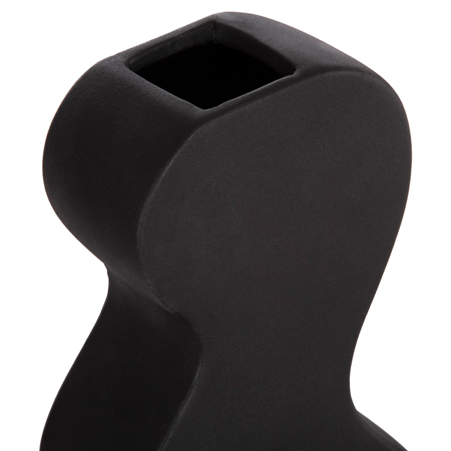 Керамична декоративна плоча за маса SEBOR матова черна, 13x6x22см