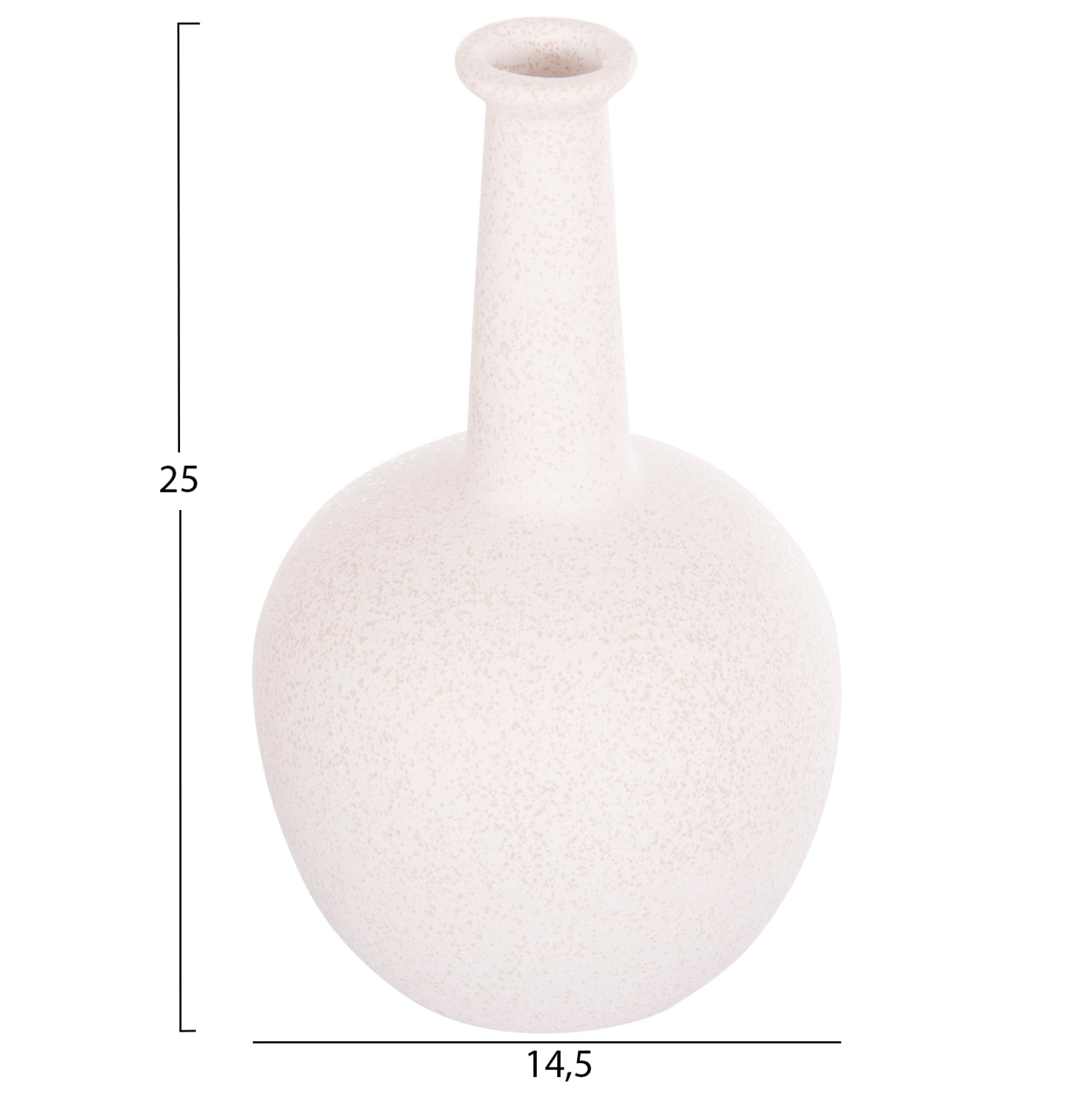 Декоративен керамичен плот за маса Еlendil бял кристал φ15x25hcm