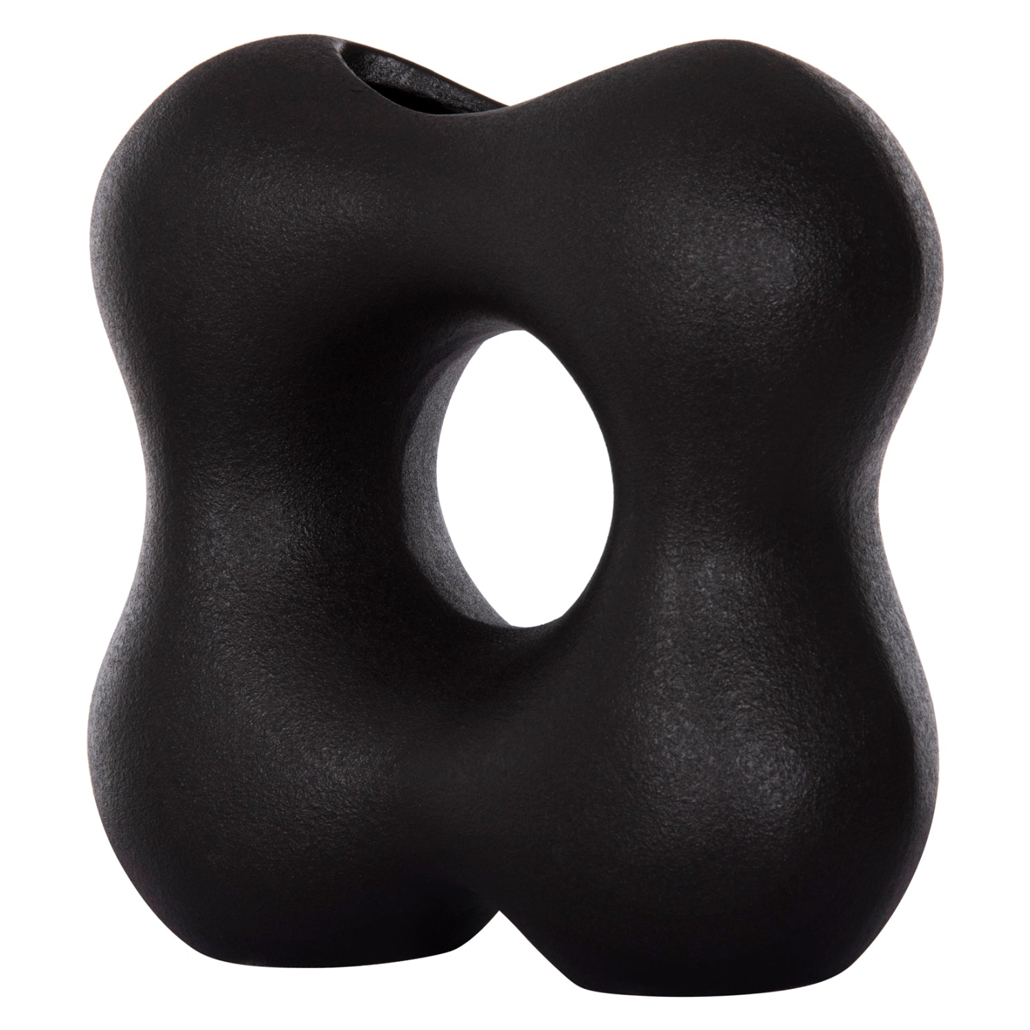 Керамична декоратиция за маса  SEBOR черна, матова 18x9x18см