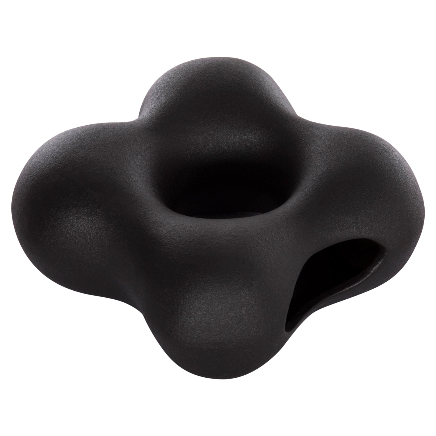 Керамична декоратиция за маса  SEBOR черна, матова 18x9x18см