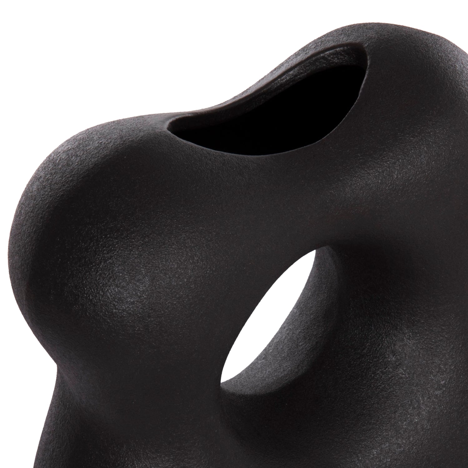 Керамична декоратиция за маса  SEBOR черна, матова 18x9x18см