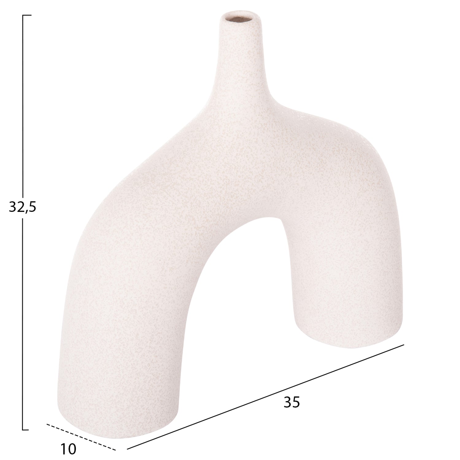Декоративен керамичен плот за маса  ISIL  кристално бял 35x10x325см