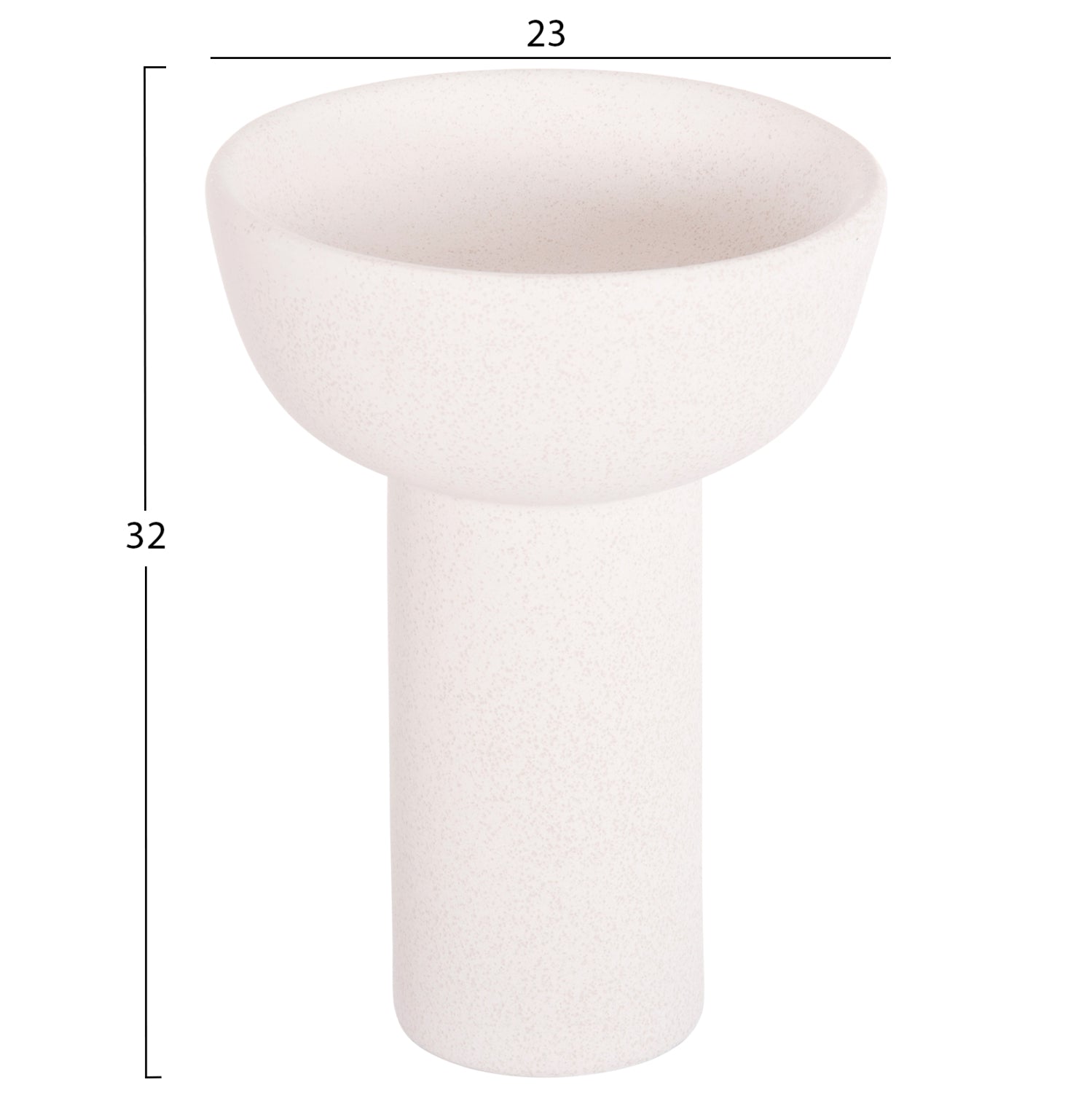 Декоративен керамичен плот за маса Еlendil бял кристал φ23x32в см