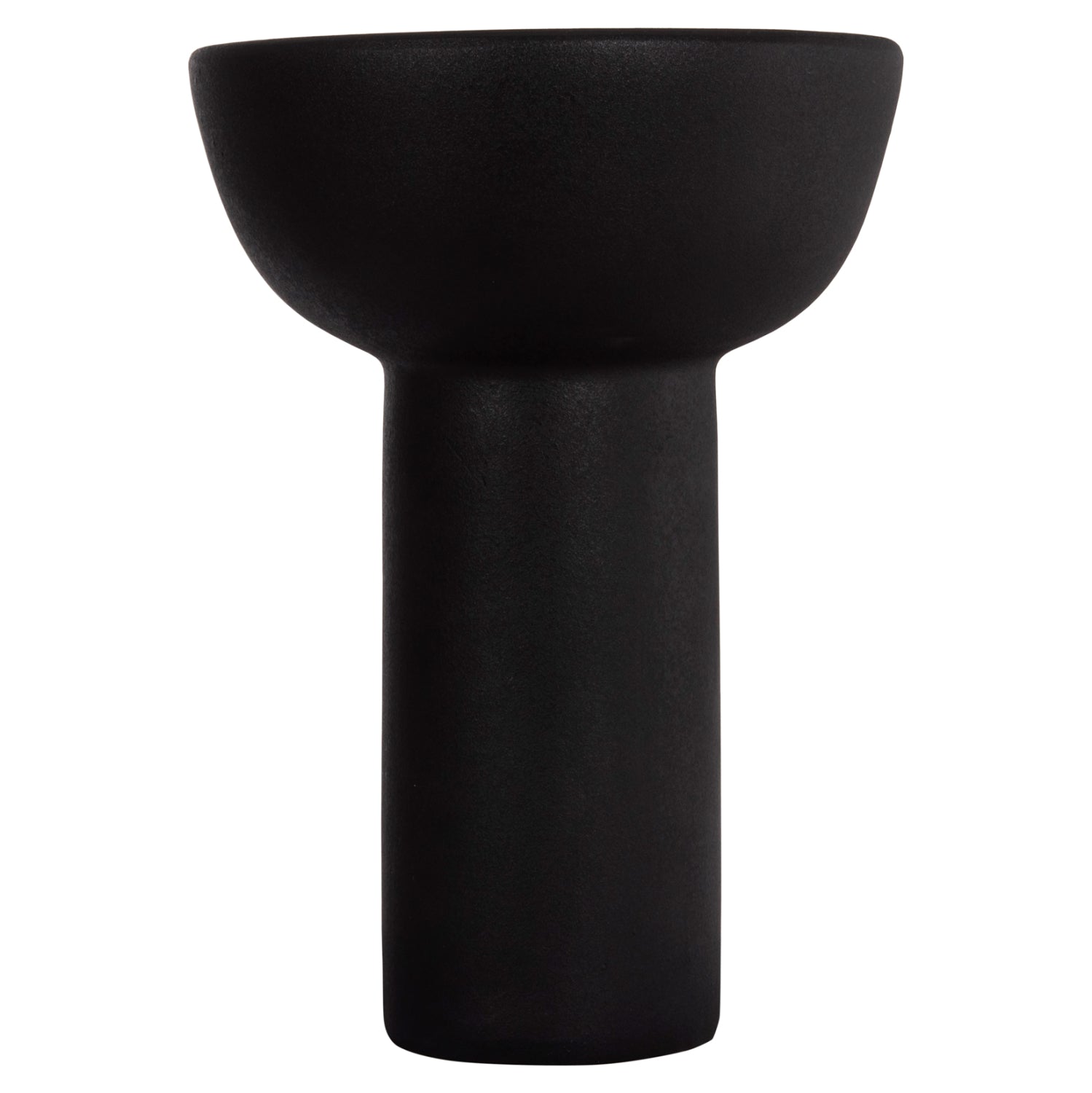 Декоративен керамичен плот за маса Еlendil черен мат φ23x32h см