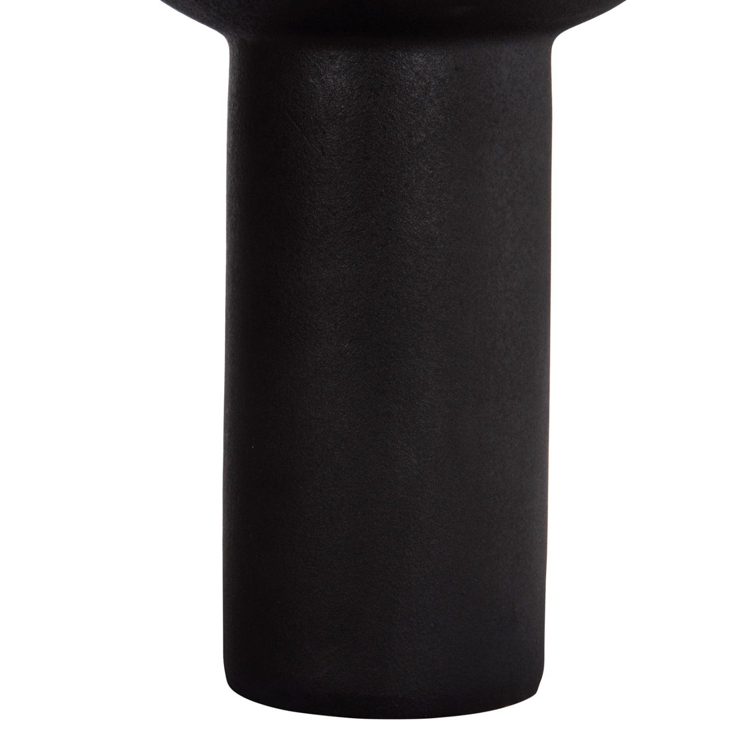 Декоративен керамичен плот за маса Еlendil черен мат φ23x32h см