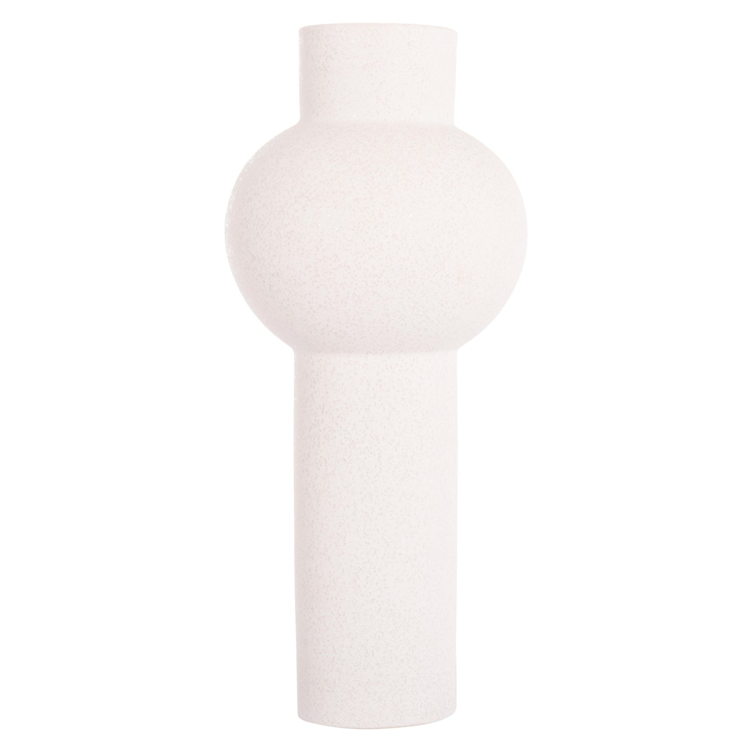 Декоративна керамична ваза SCEPTER бял кристал, φ17x39hcm